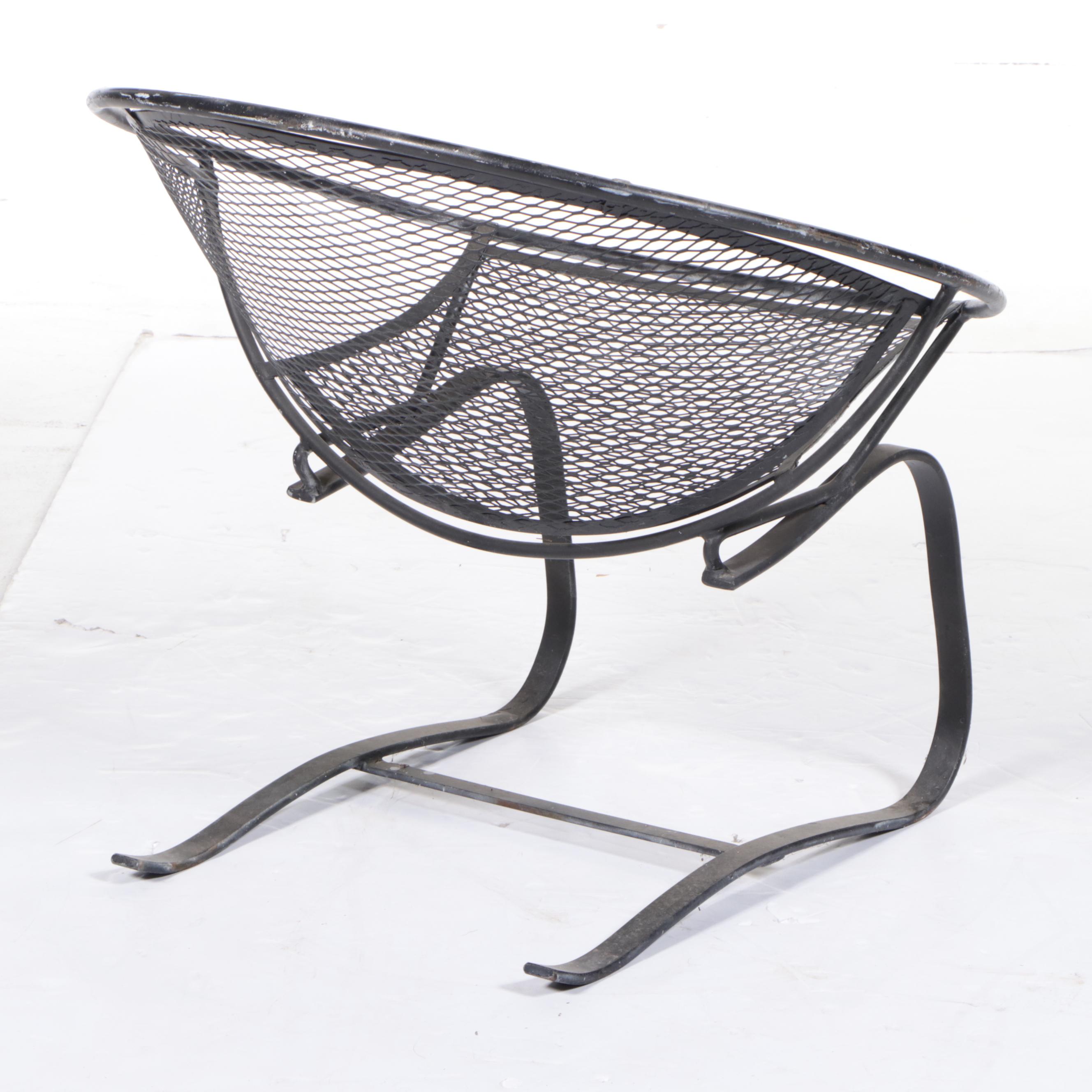 Mod "Radar" Salterini Saucer Style Metal Patio Chair