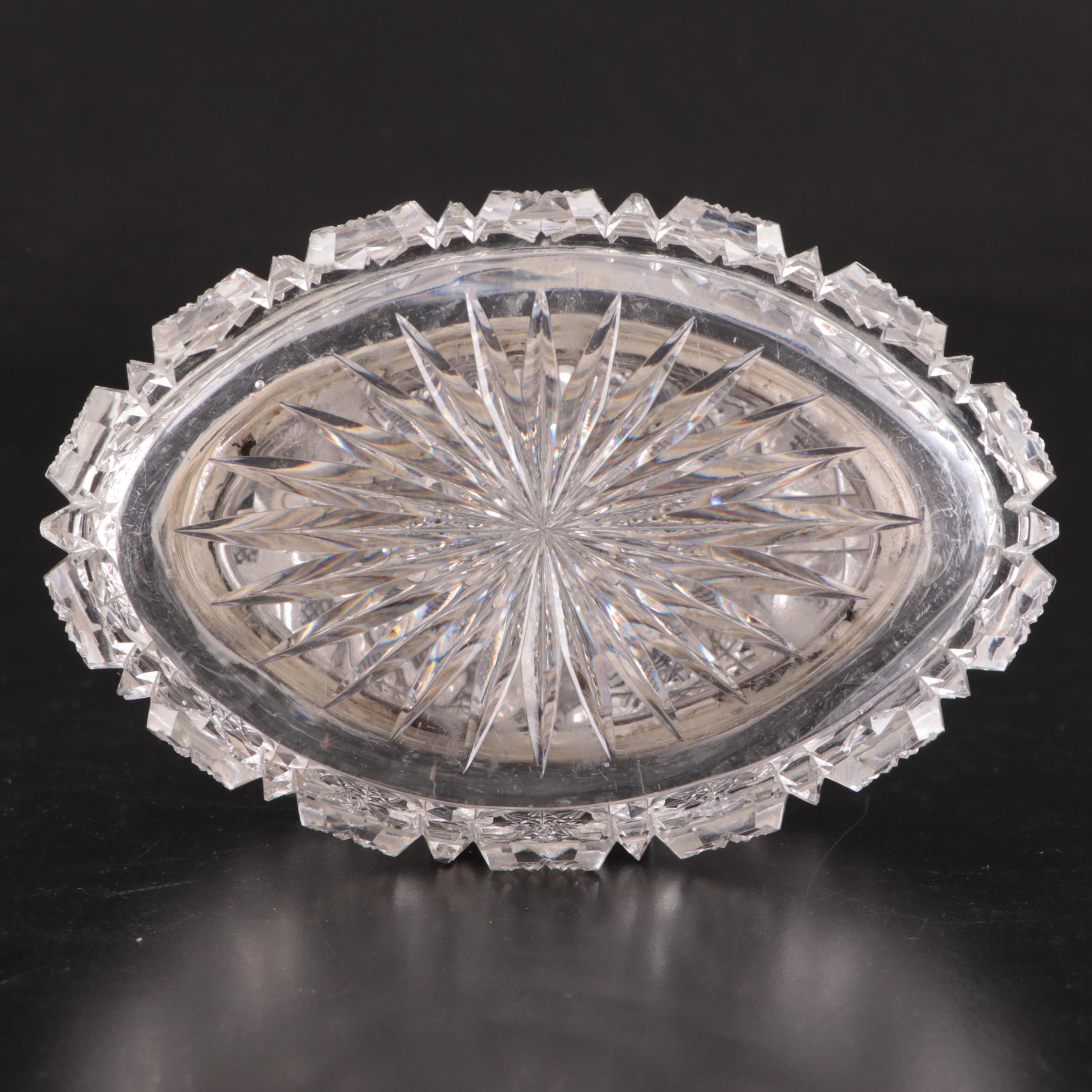 American Brilliant Period Cut Crystal Box, Cut Glass Perfume Bottles, More