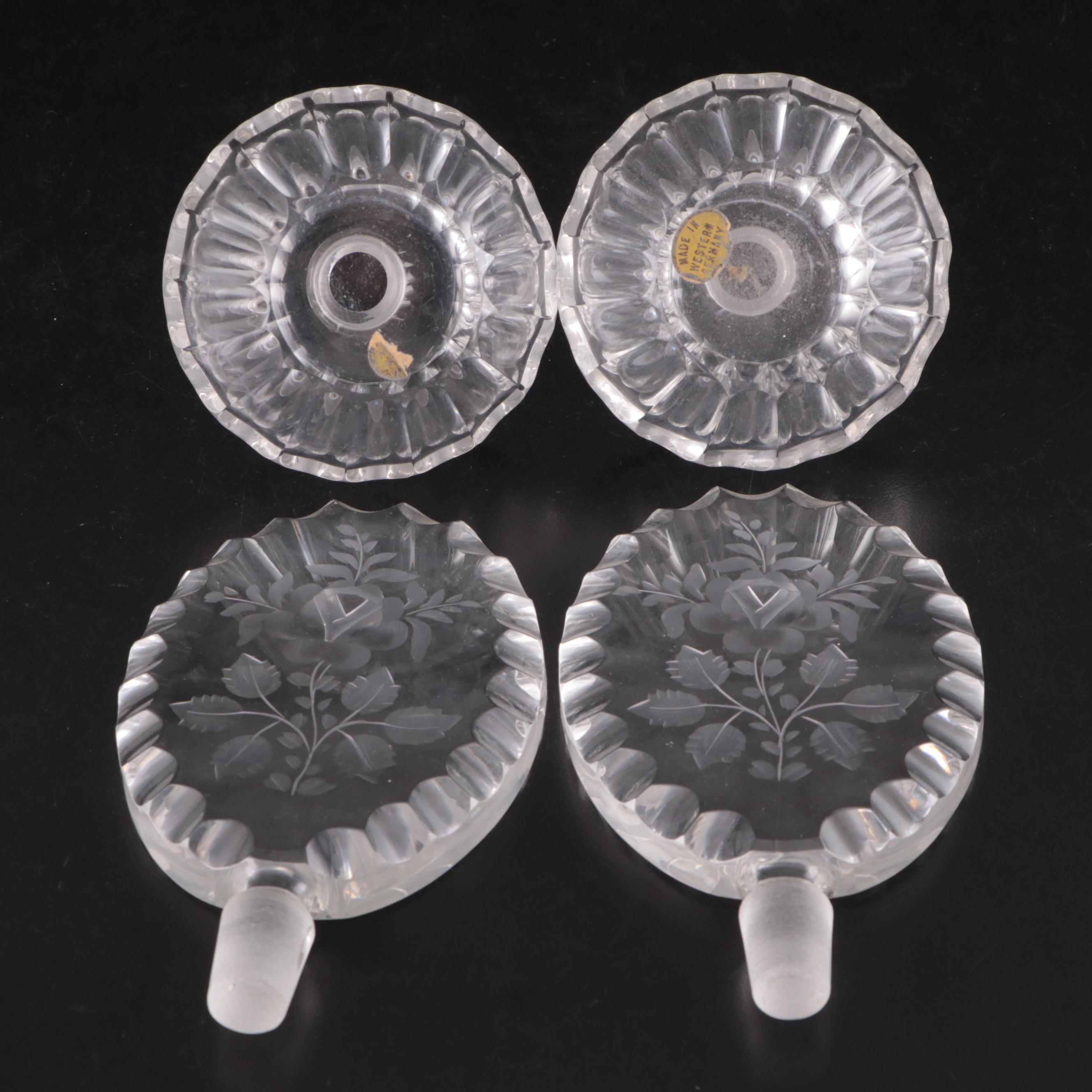 American Brilliant Period Cut Crystal Box, Cut Glass Perfume Bottles, More
