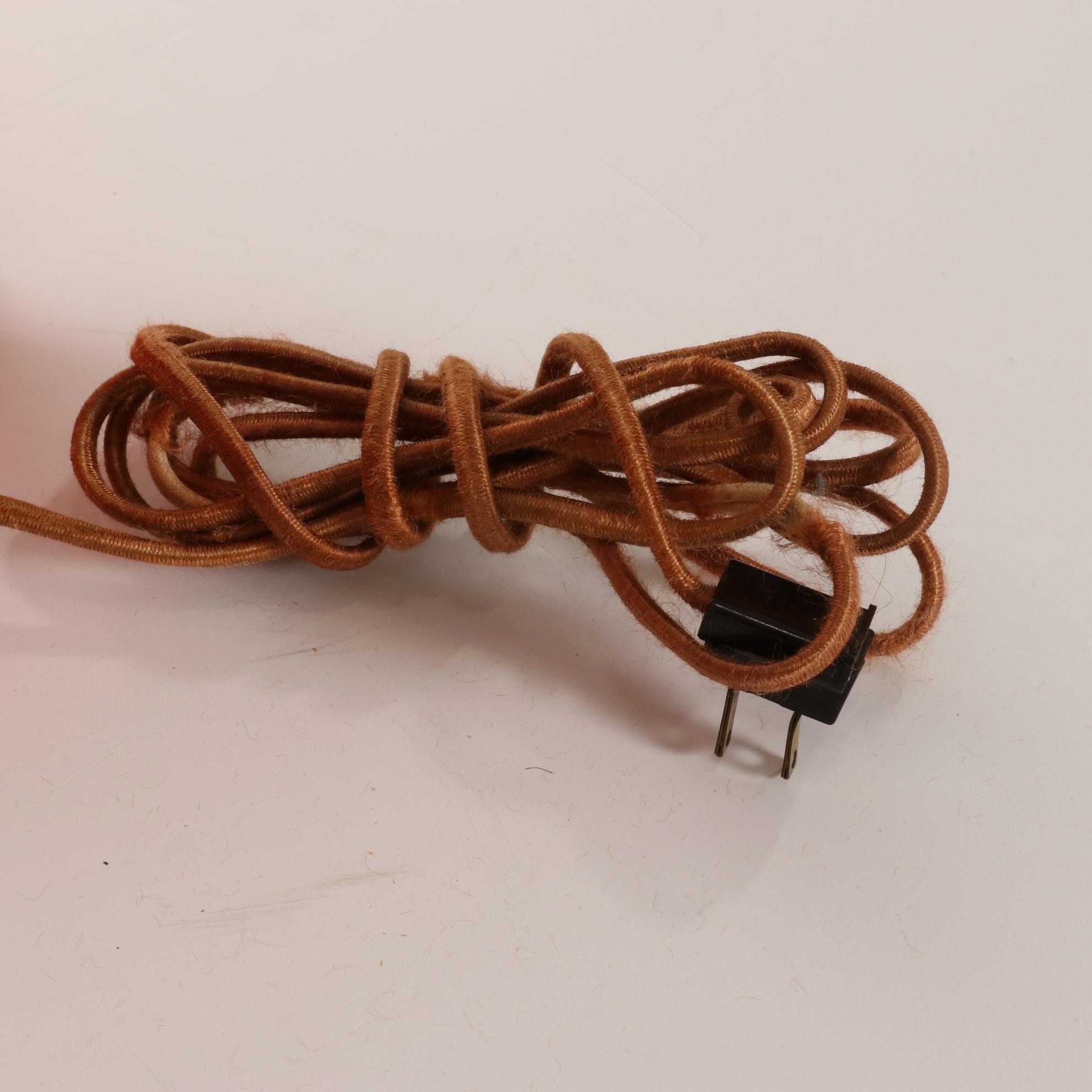 Pair of Mid Century Modern Orange Ceramic Table Lamps