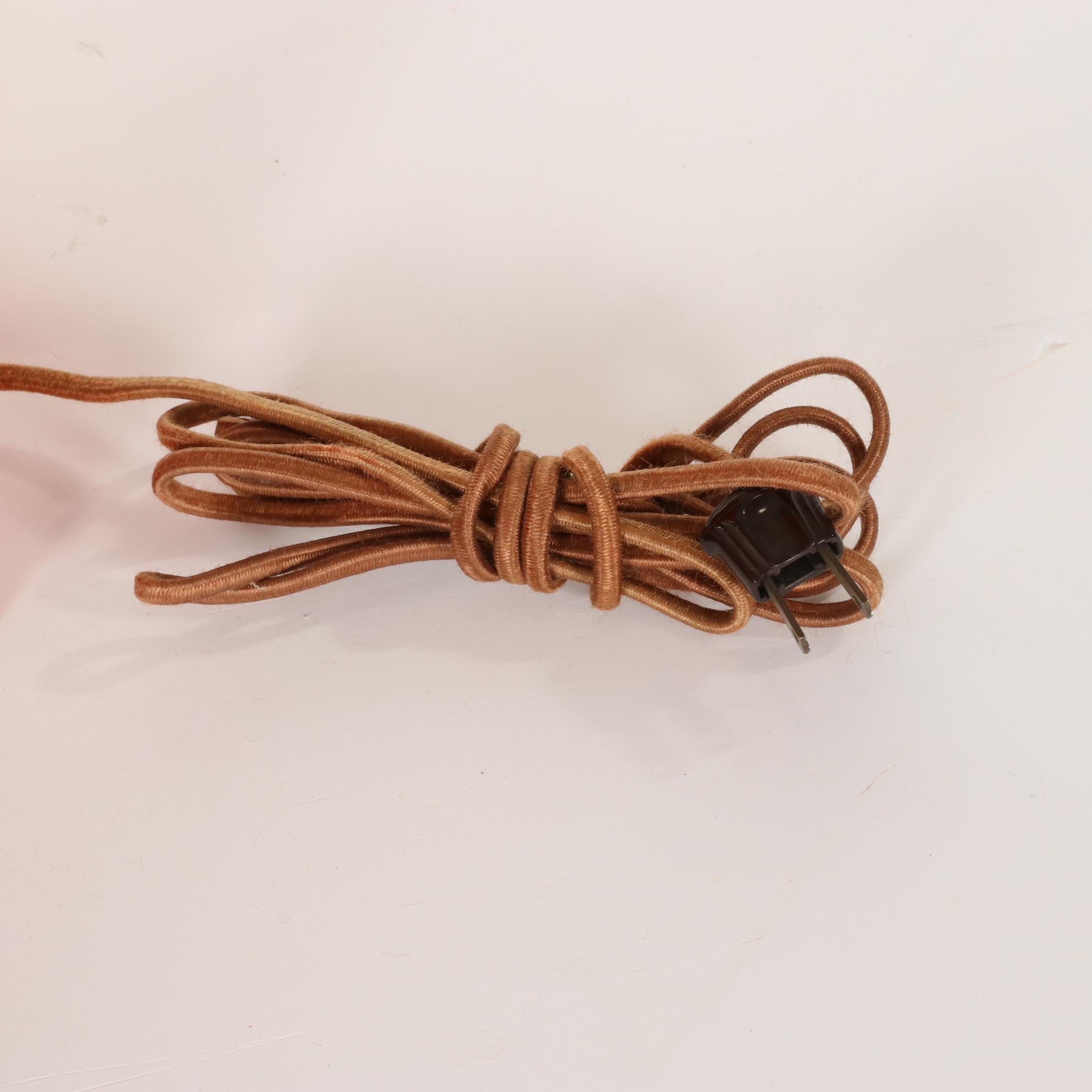 Pair of Mid Century Modern Orange Ceramic Table Lamps