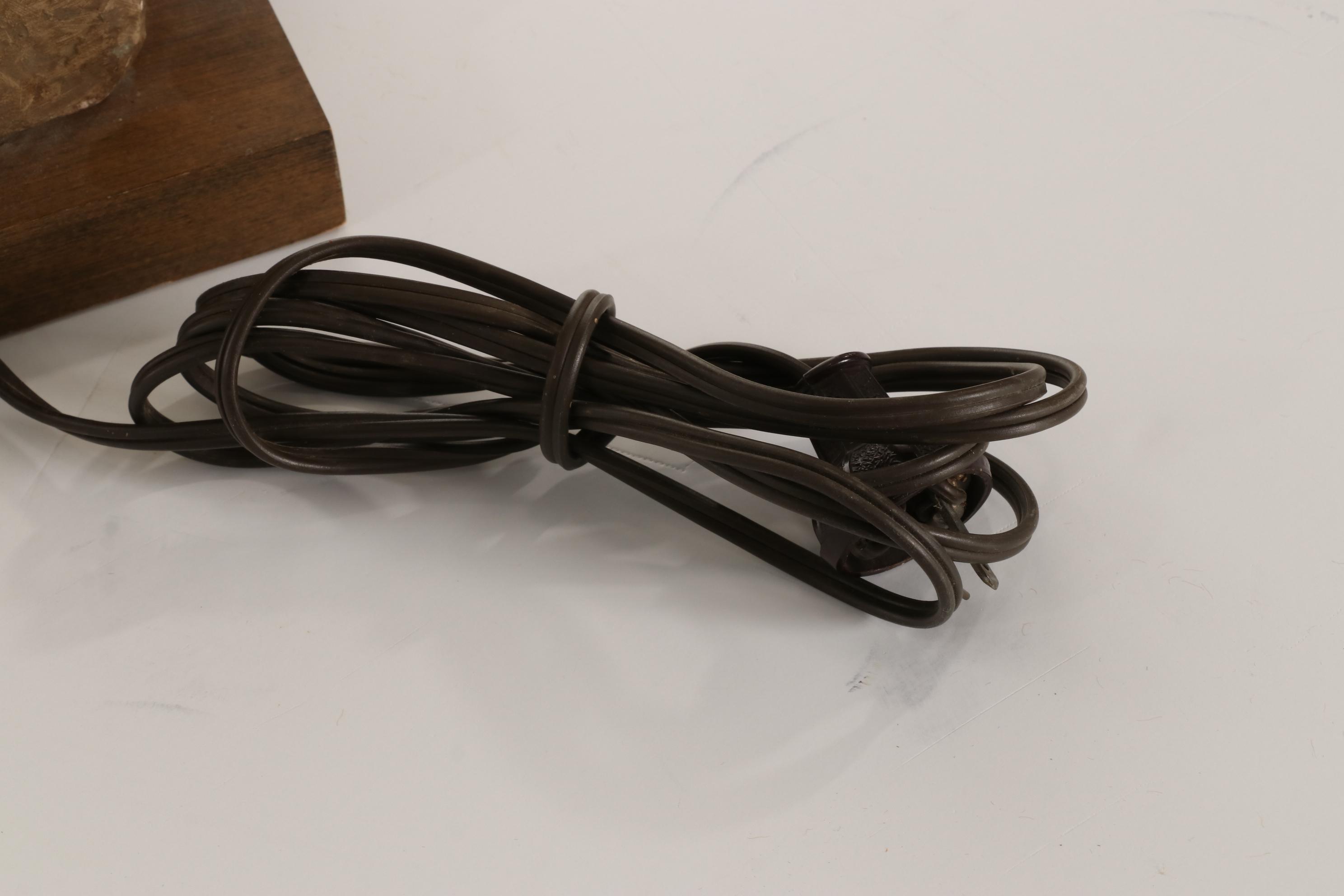 Pair of Mid Century Modern John Anthony Cast Ceramic Tiki Table Lamps