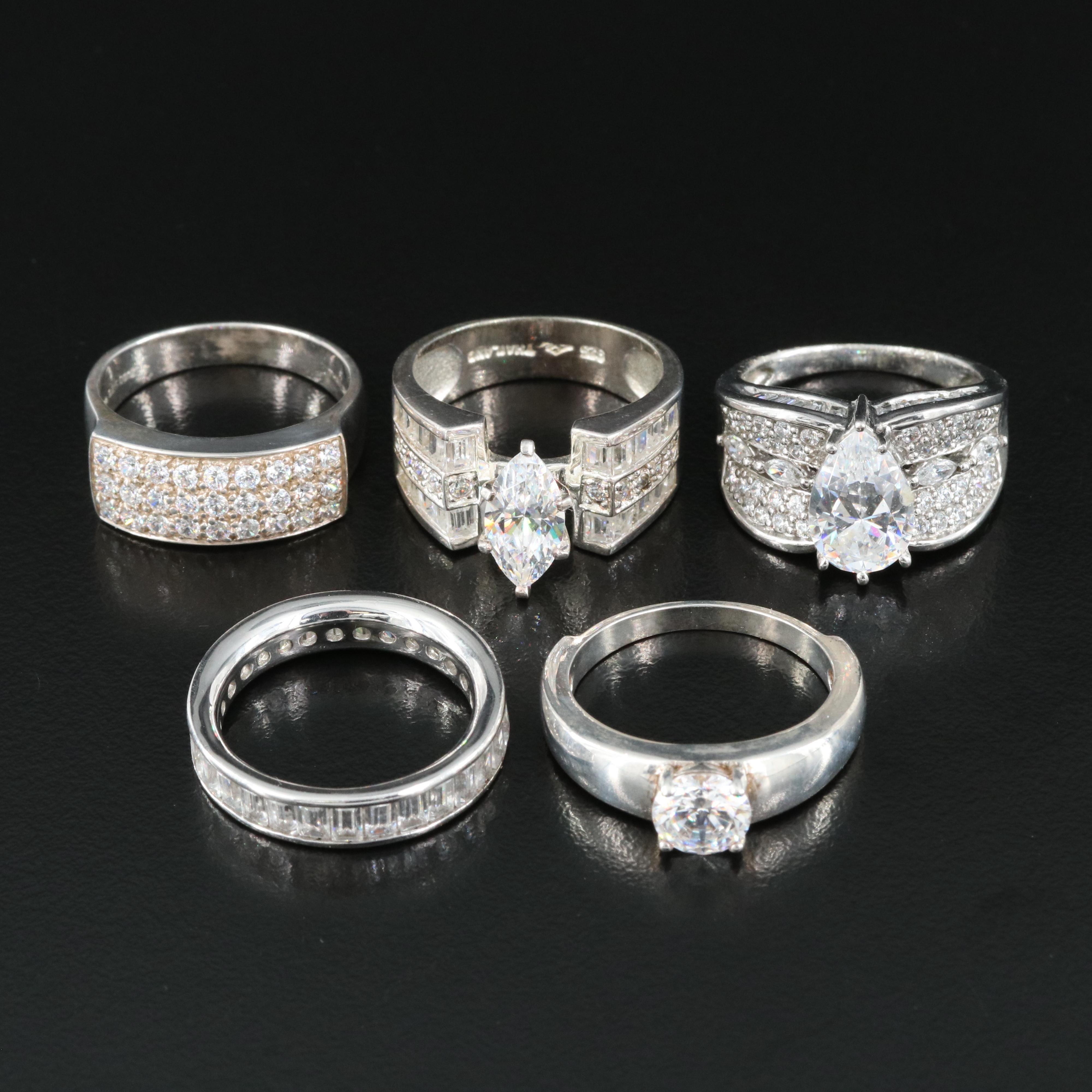 Sterling Cubic Zirconia Rings