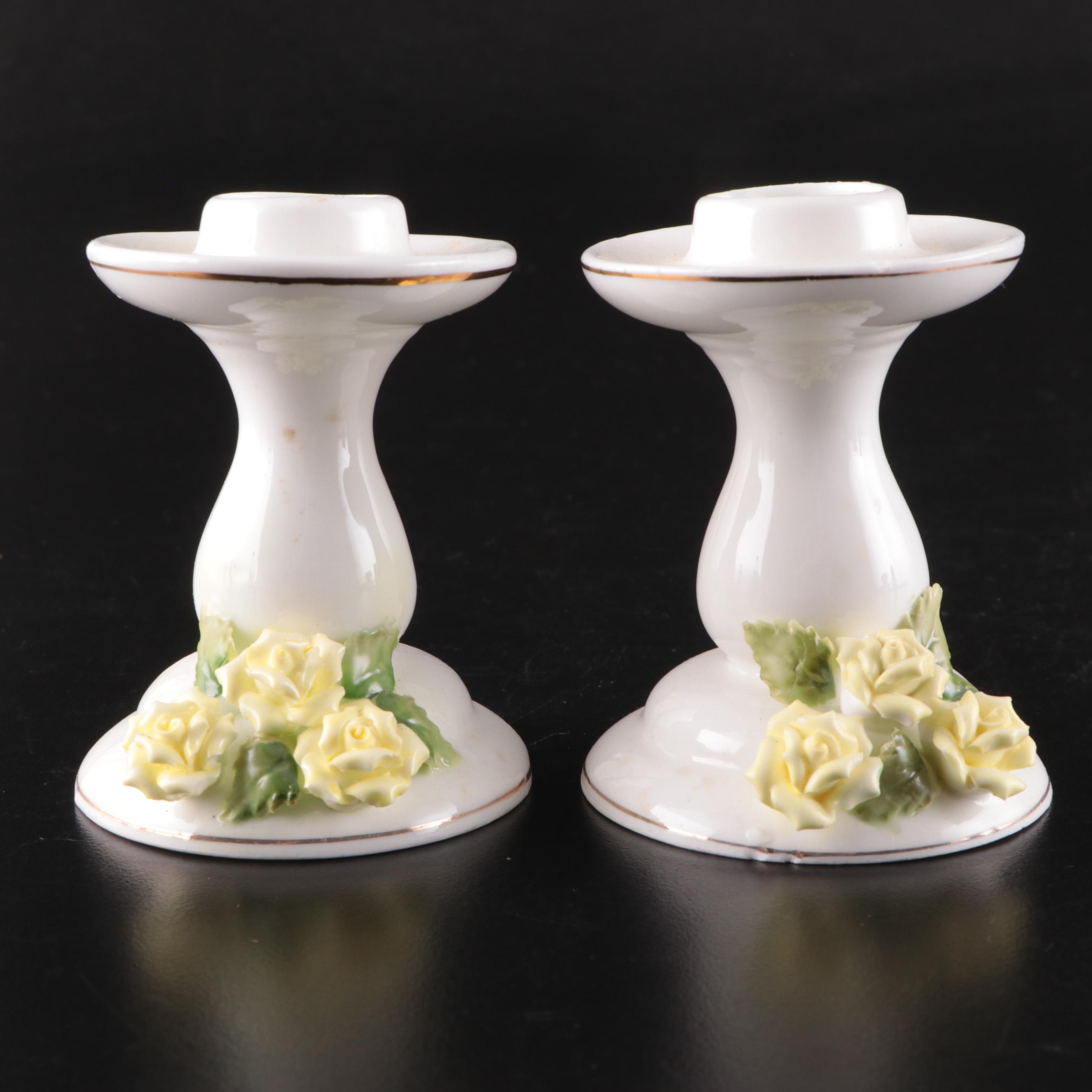 German Jasperware Vase with Other Porcelain Decor