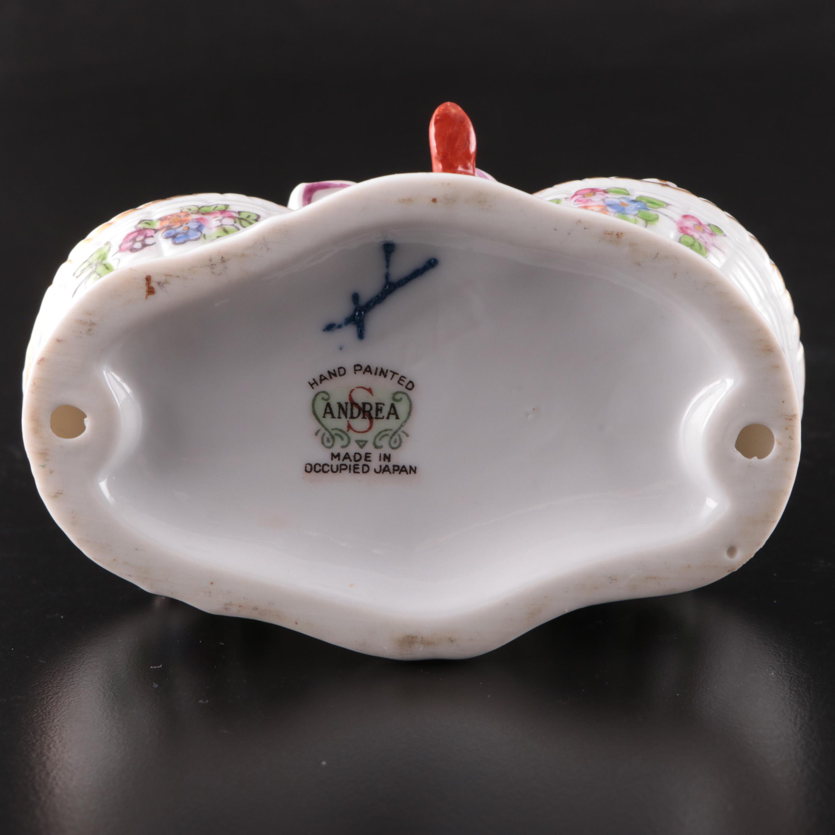 German Jasperware Vase with Other Porcelain Decor