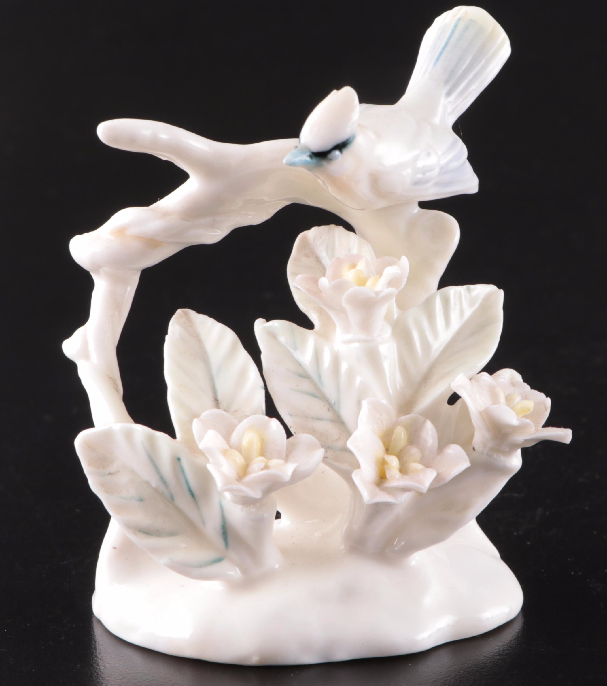 German Jasperware Vase with Other Porcelain Decor