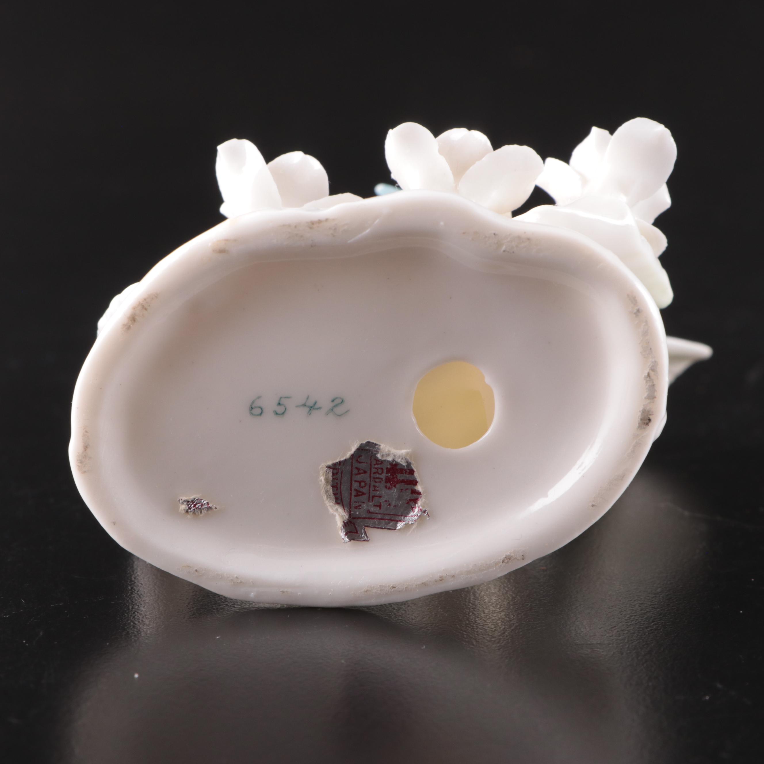 German Jasperware Vase with Other Porcelain Decor