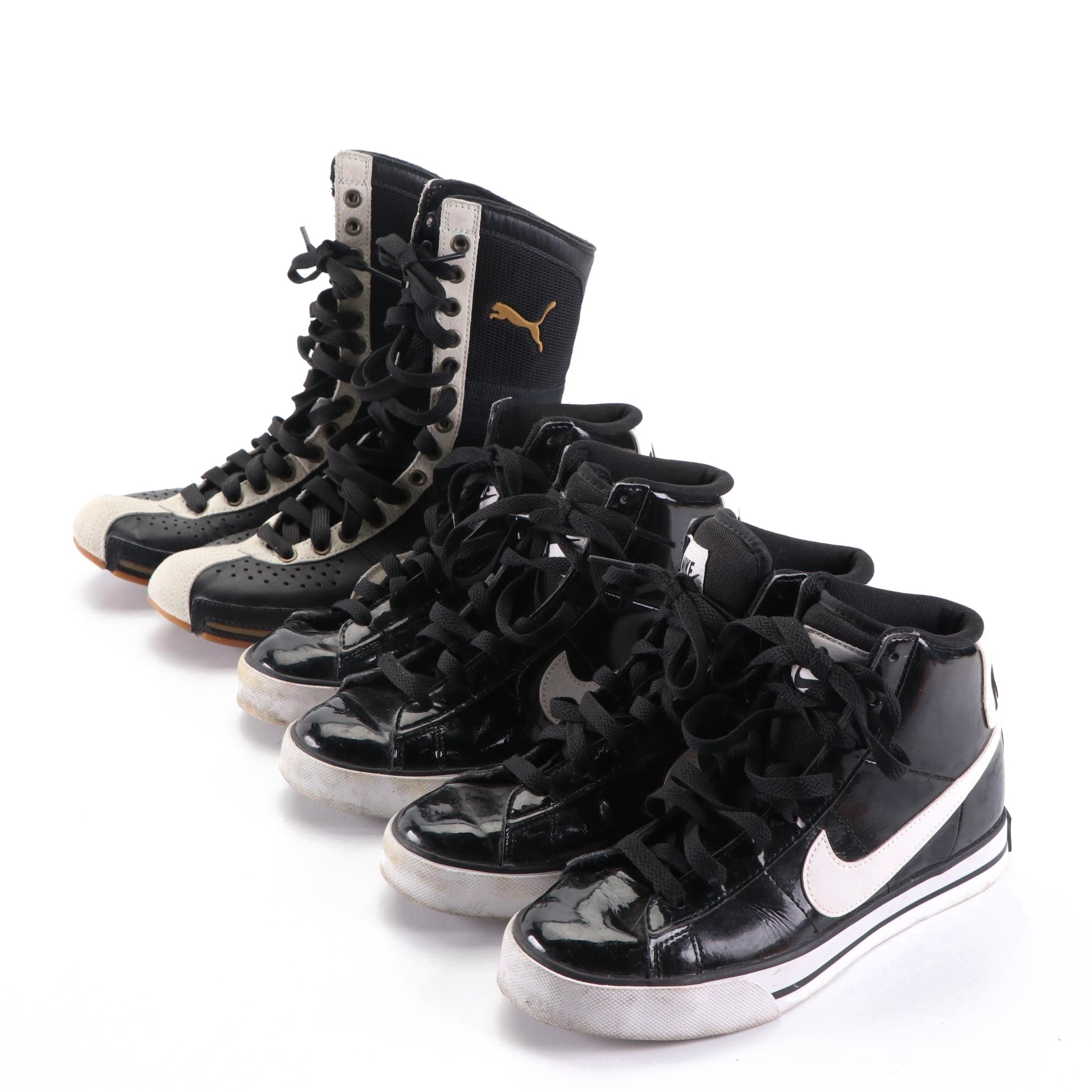 Nike Sweet Classic High Top Sneakers and Puma Schattenboxen Boxing Boots