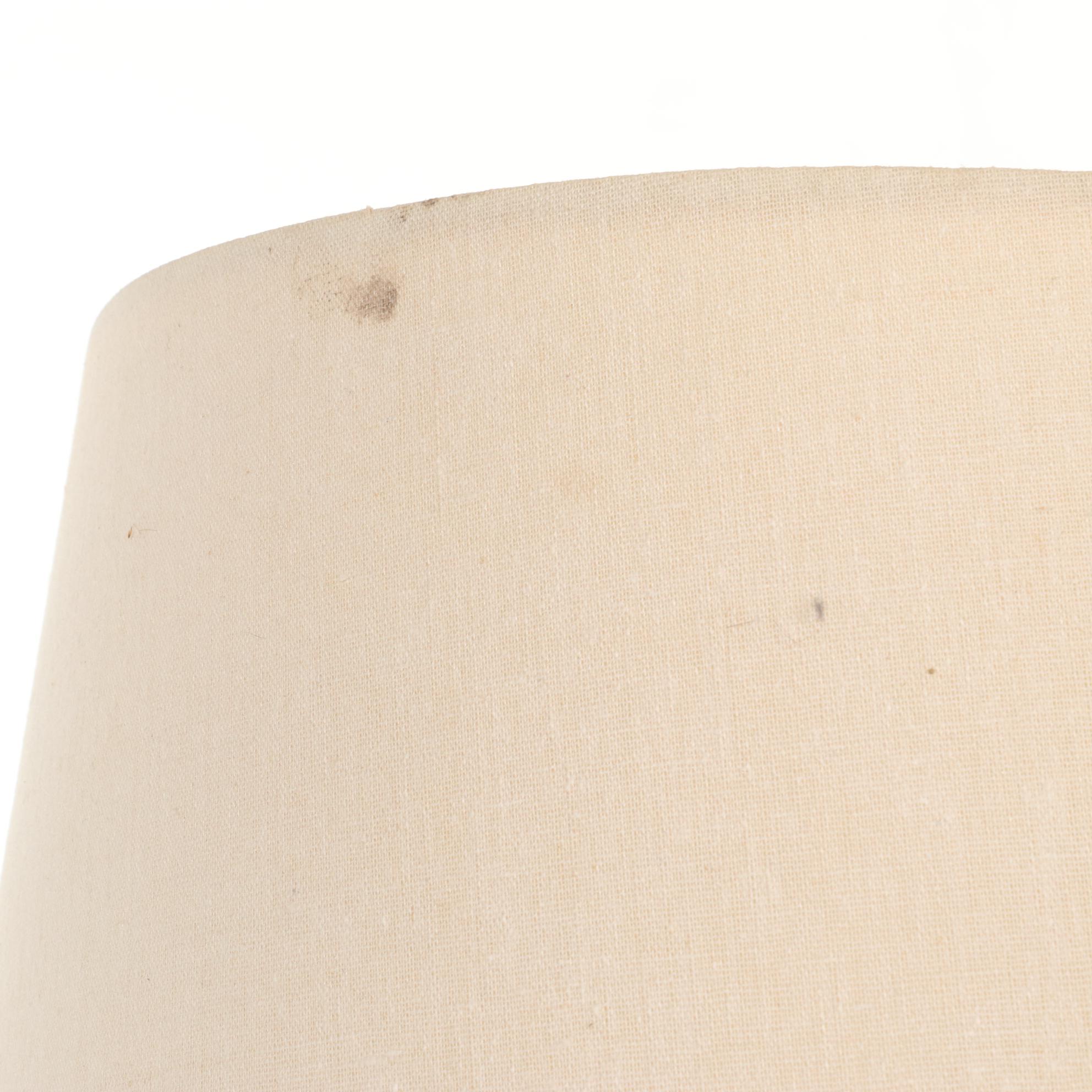 Pair of Mid Century Modern Ribbed Glass Table Lamps