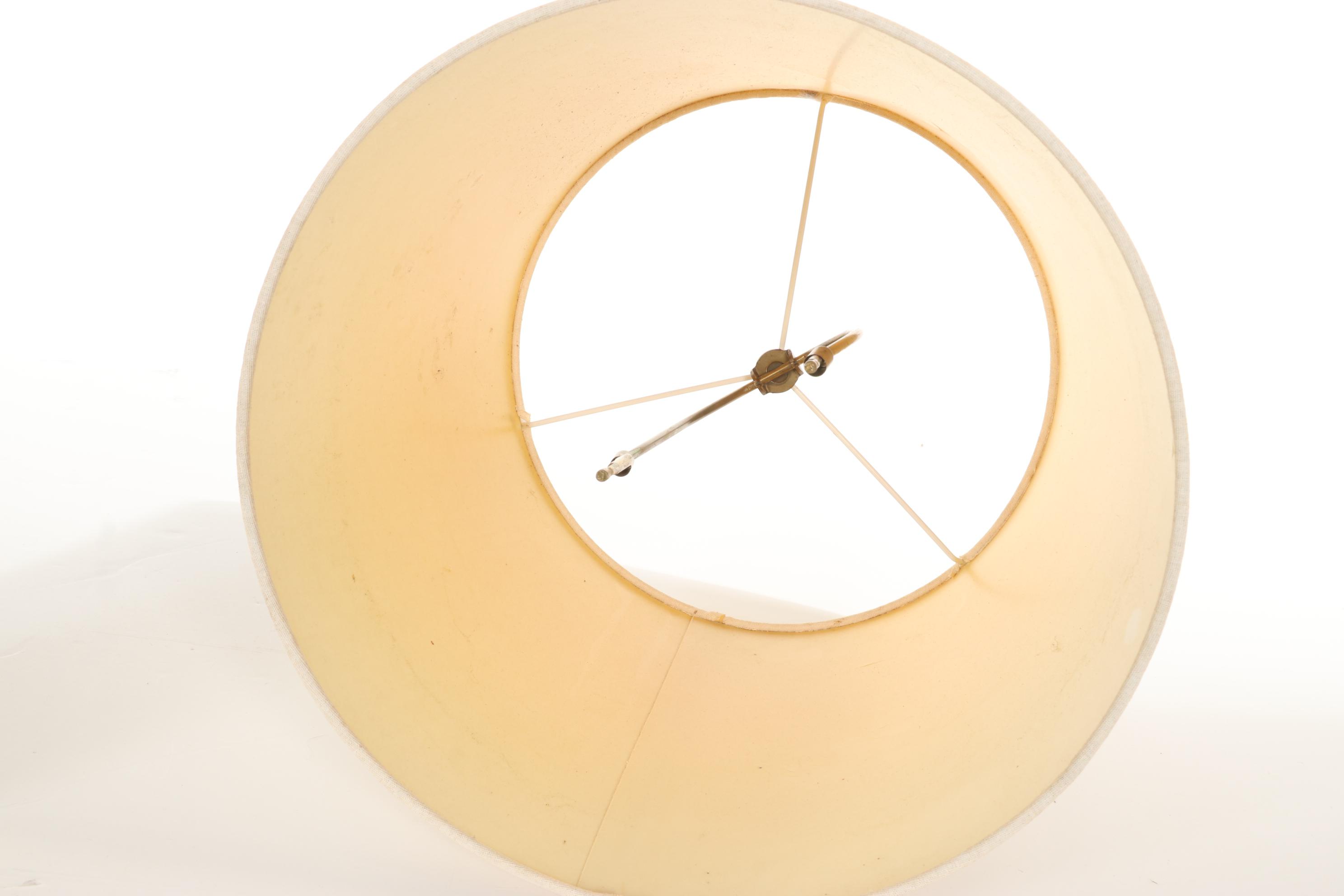 Pair of Mid Century Modern Ribbed Glass Table Lamps