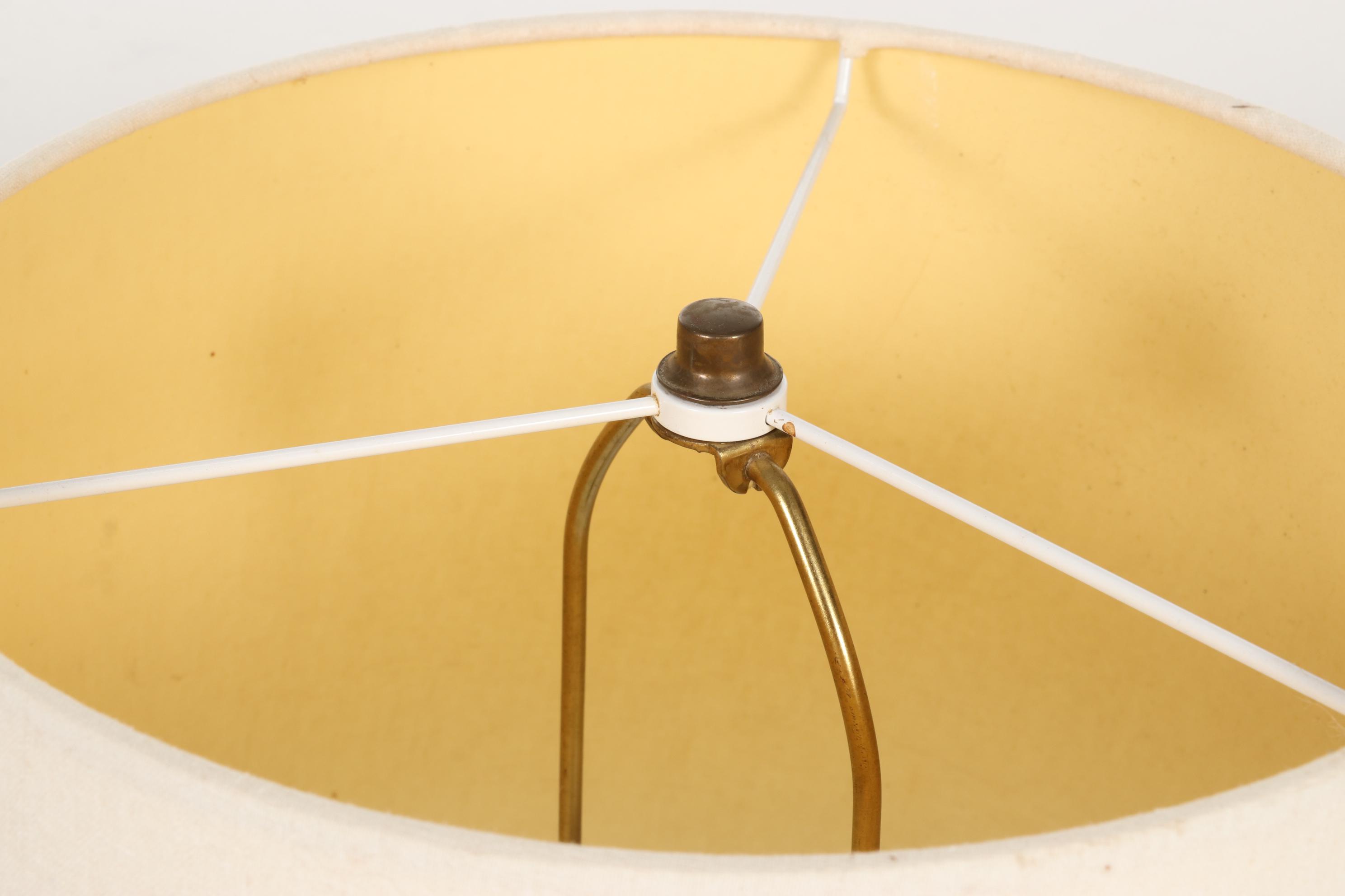 Pair of Mid Century Modern Ribbed Glass Table Lamps