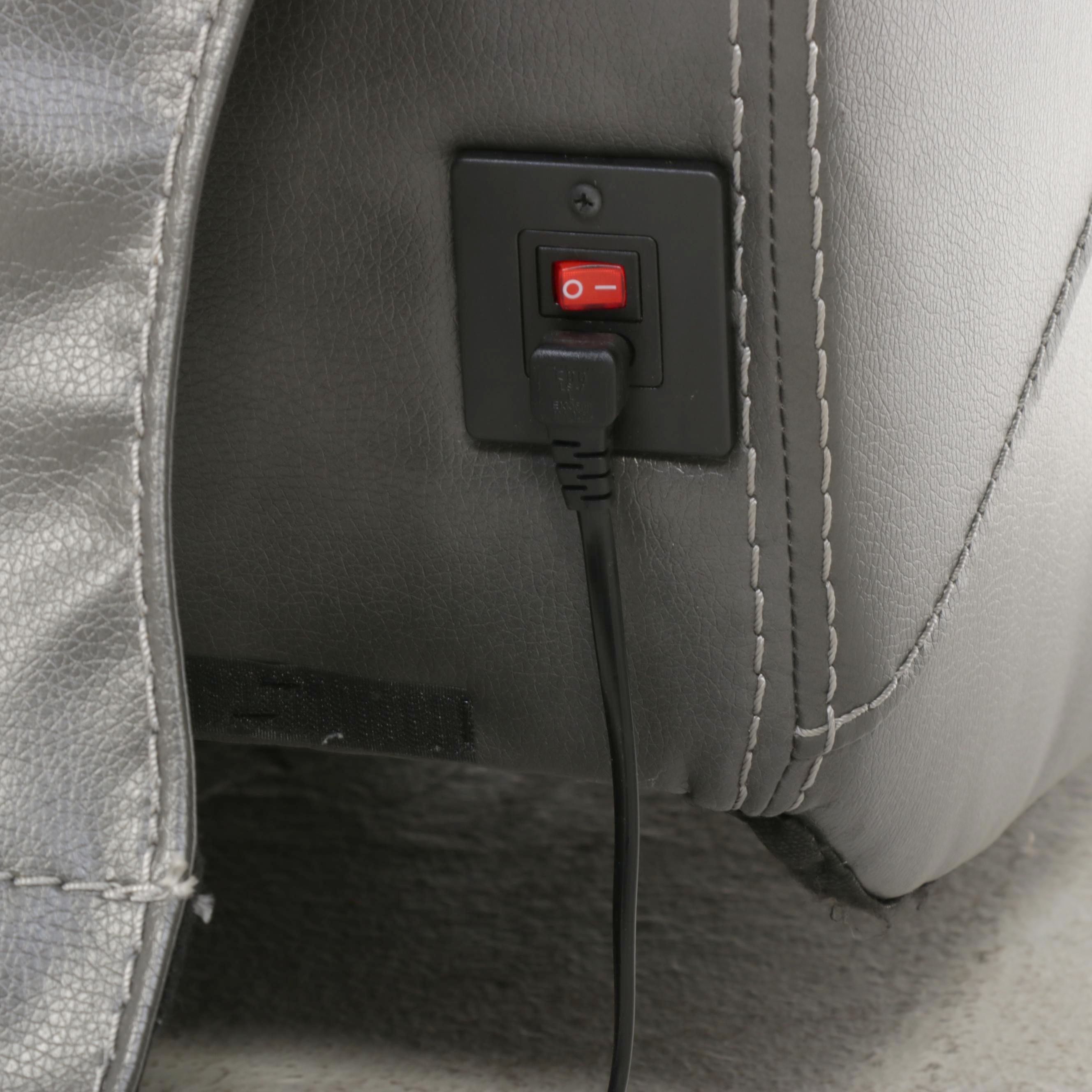 Contemporary Leather Power Reclining Two-Seat Sofa