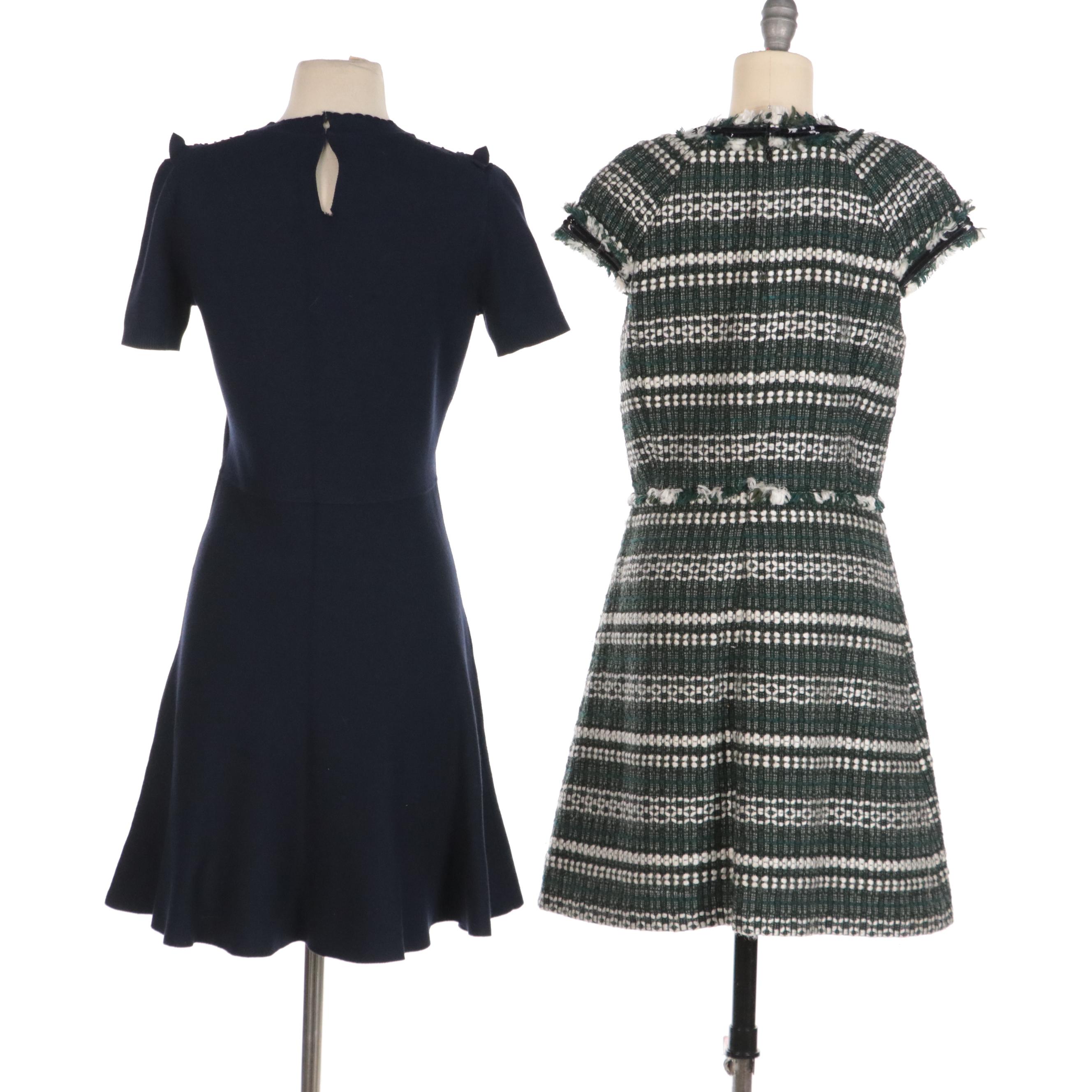 Tory Burch Norfolk Horseback Tweed and Draper James Sweater Knit Dresses
