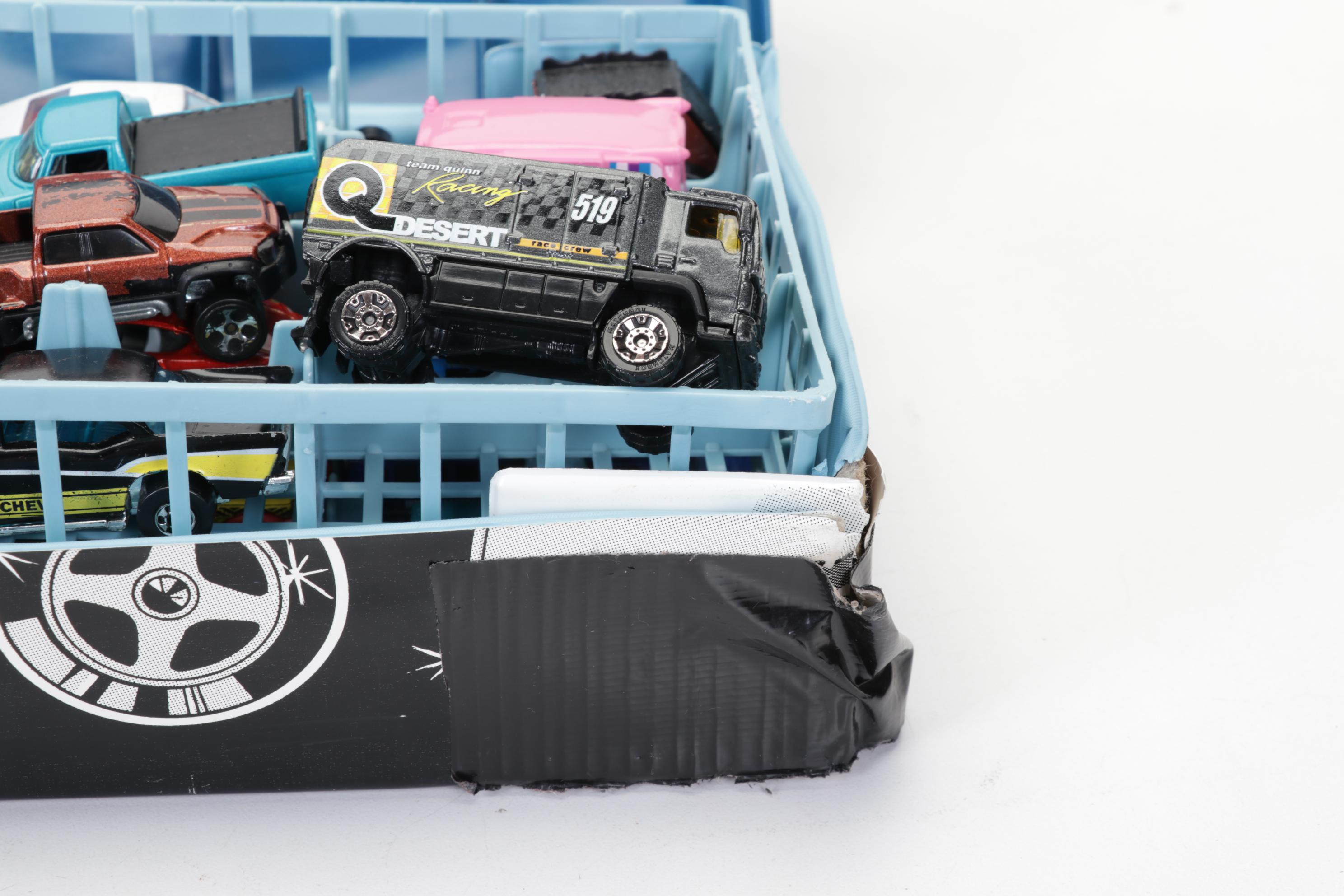 Matchbox Car Carry Case Containing Corgi Aston Martin, Ertl Boss Hog and Others