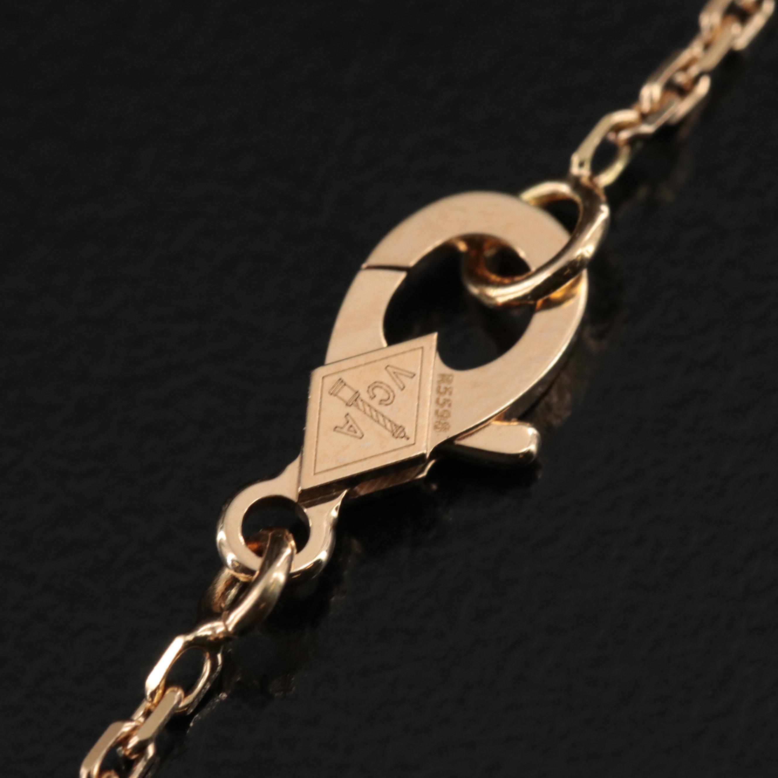 Van Cleef & Arpels "Alhambra" 18K Black Onyx Quatrefoil Necklace