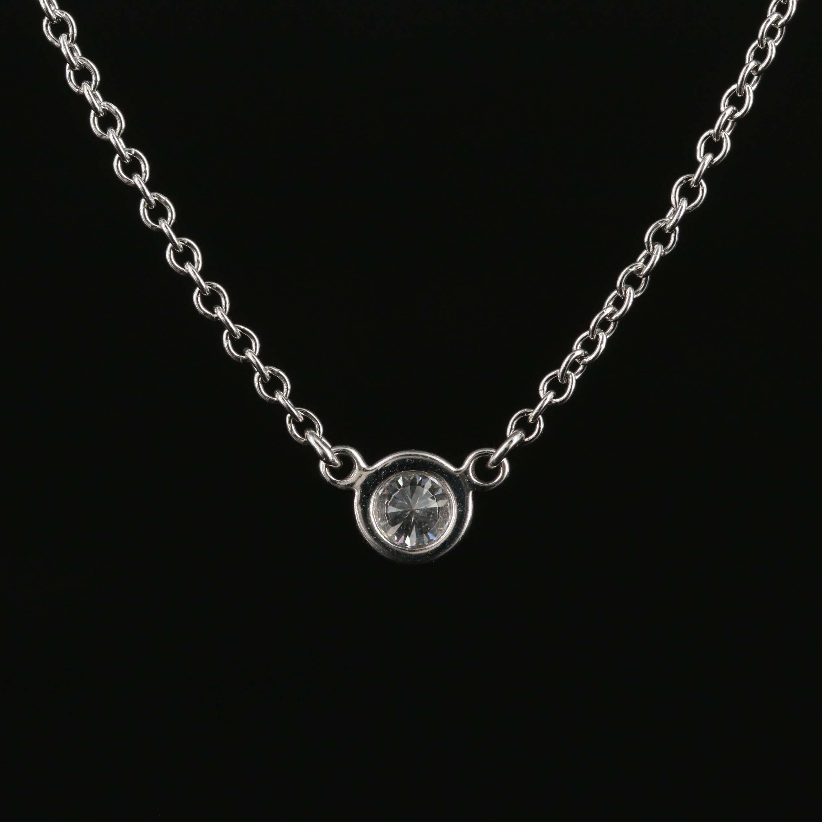 Elsa Peretti for Tiffany & Co. "Diamonds by the Yard" Platinum Diamond Necklace