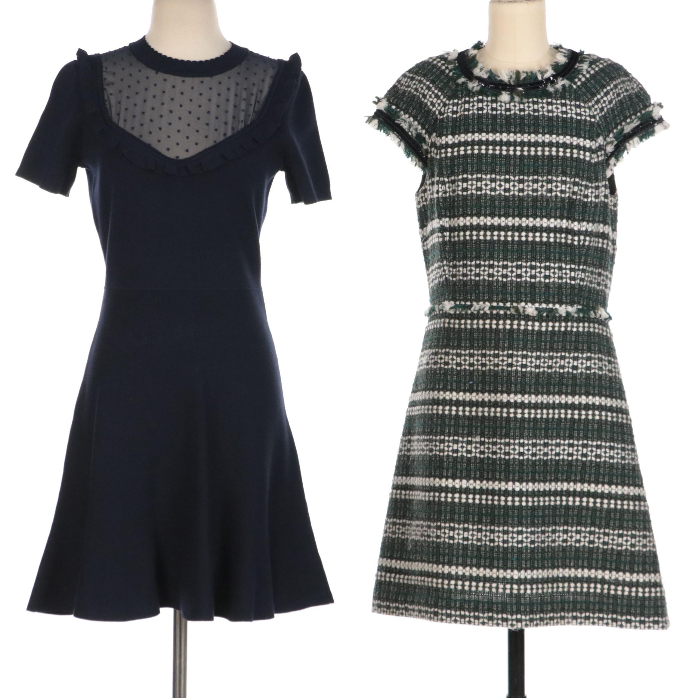 Tory Burch Norfolk Horseback Tweed and Draper James Sweater Knit Dresses