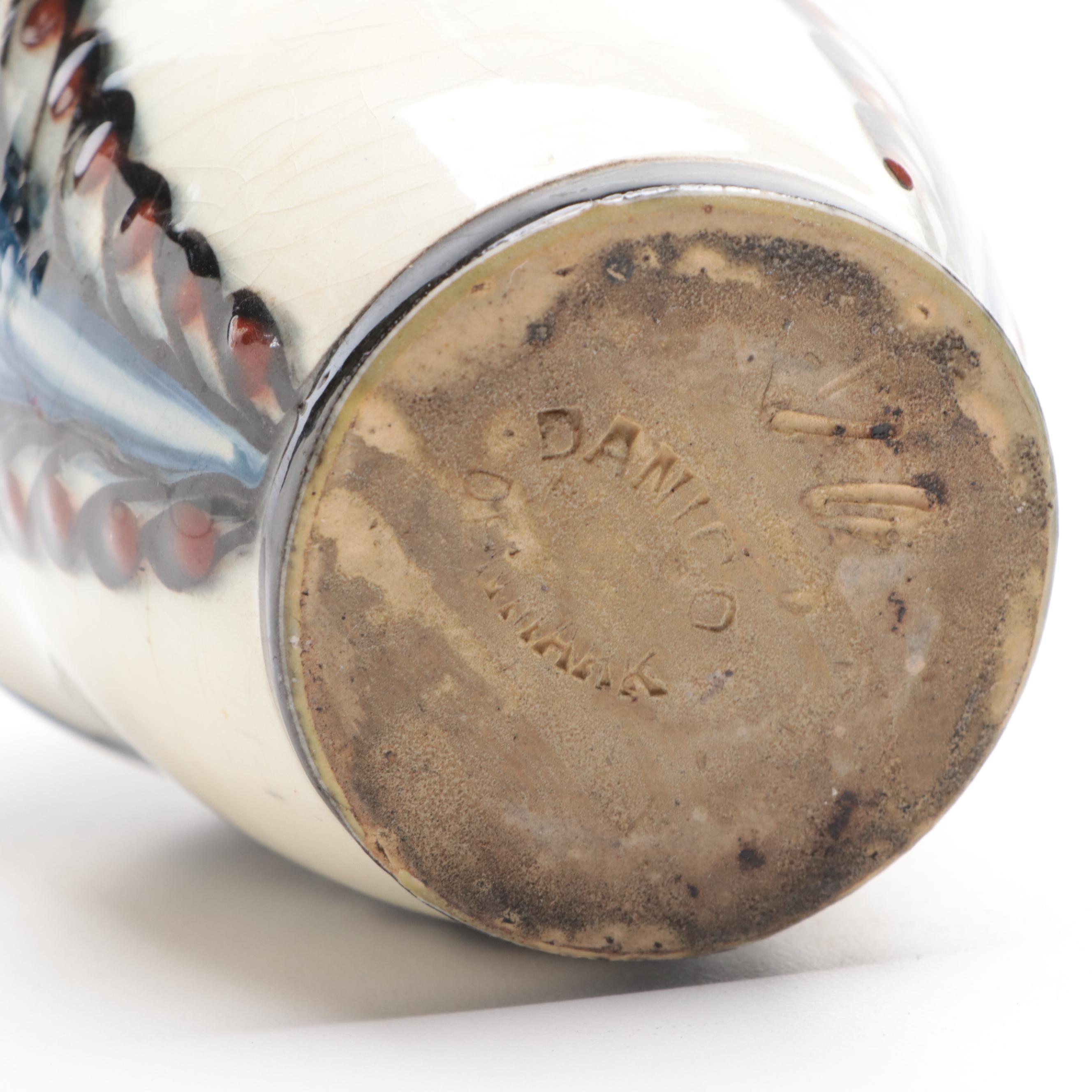 Danico Danish Pottery Ceramic Vases, Early 20th Century