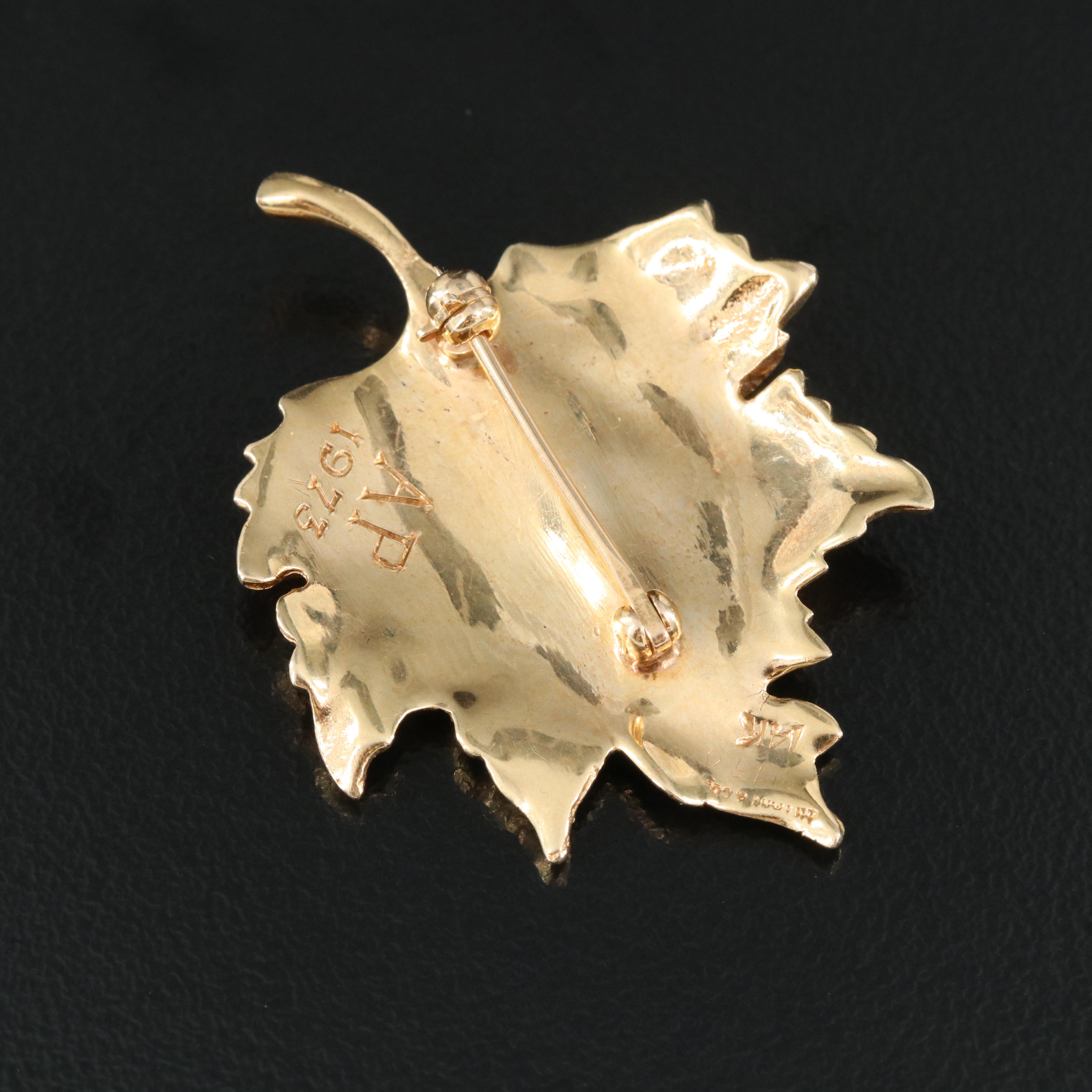 14K Maple Leaf Brooch