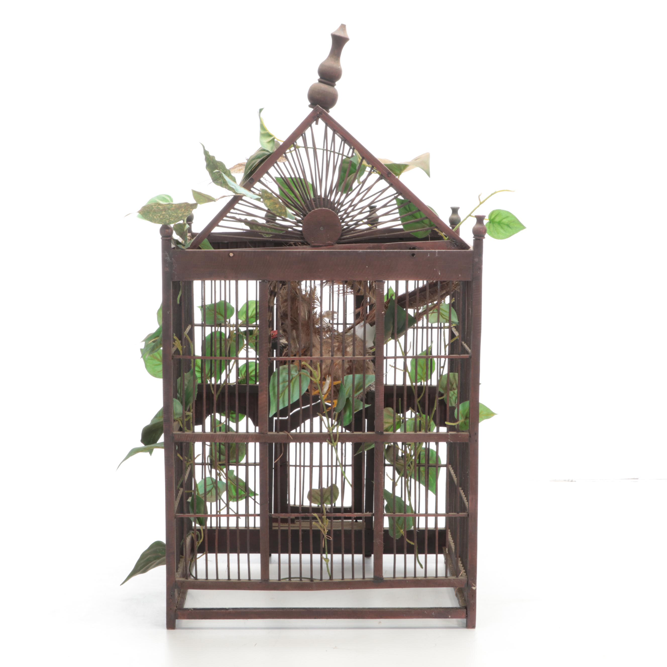 Victorian Style Decorative Wooden Bird Cage