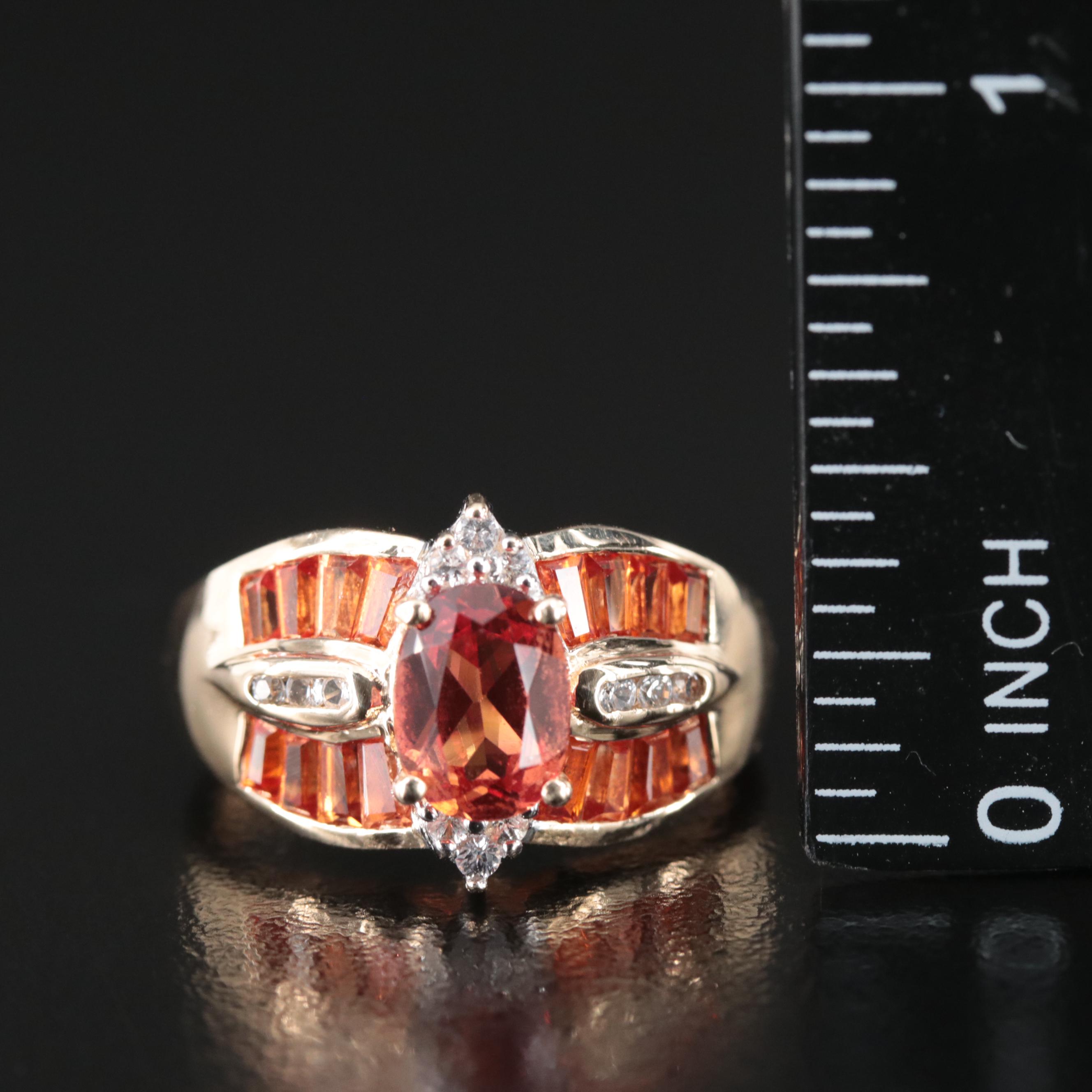 10K Sapphire and Diamond Ring