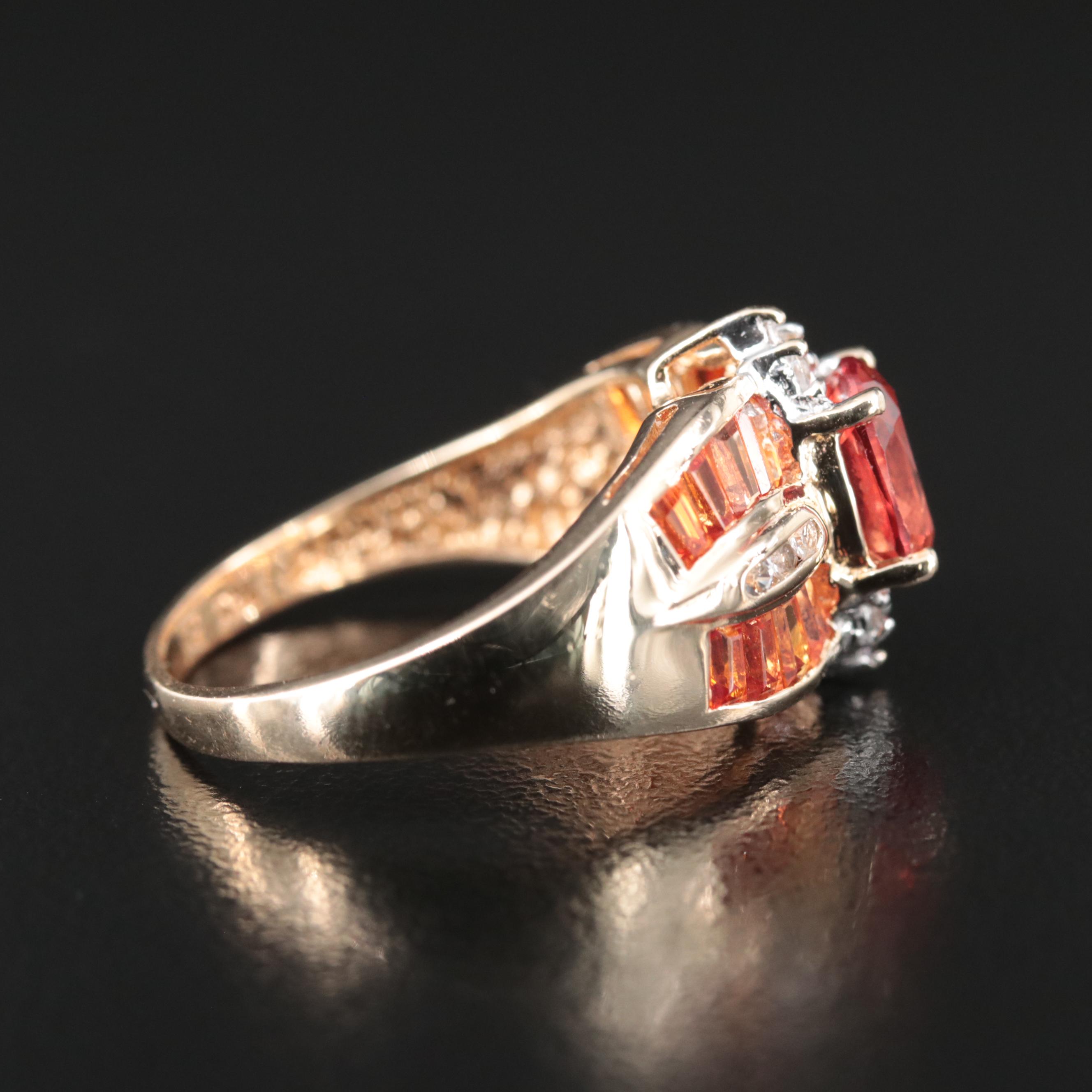 10K Sapphire and Diamond Ring