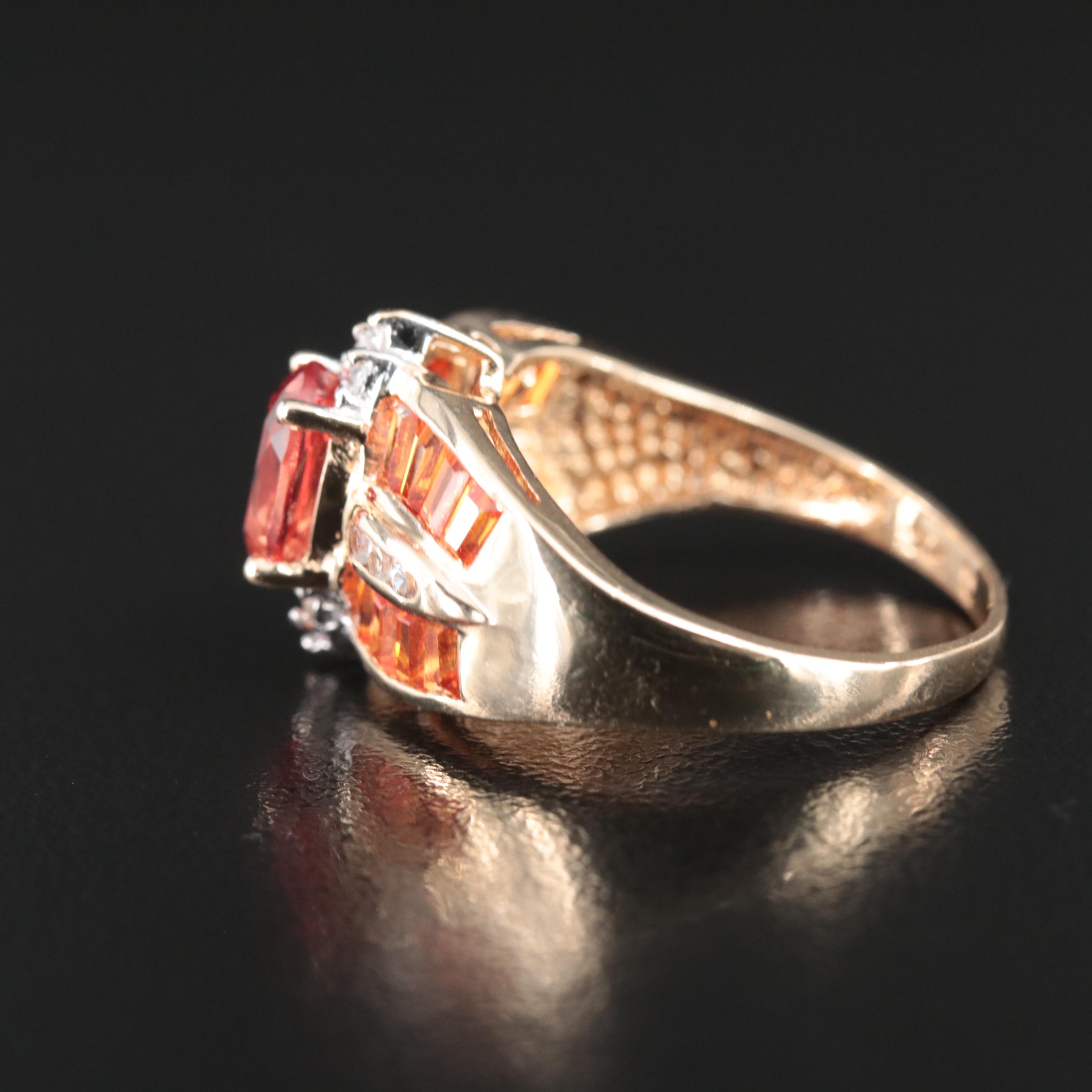 10K Sapphire and Diamond Ring