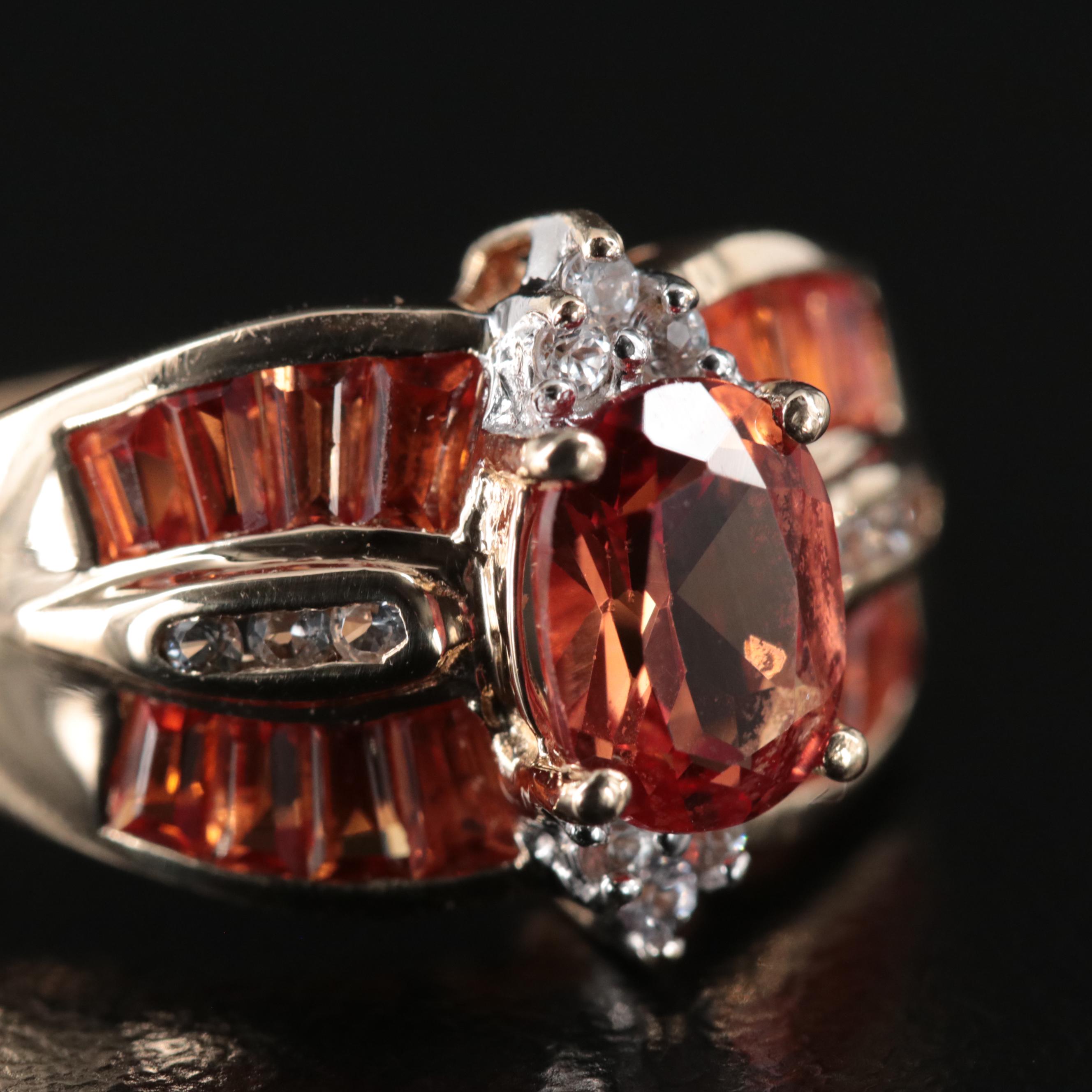 10K Sapphire and Diamond Ring