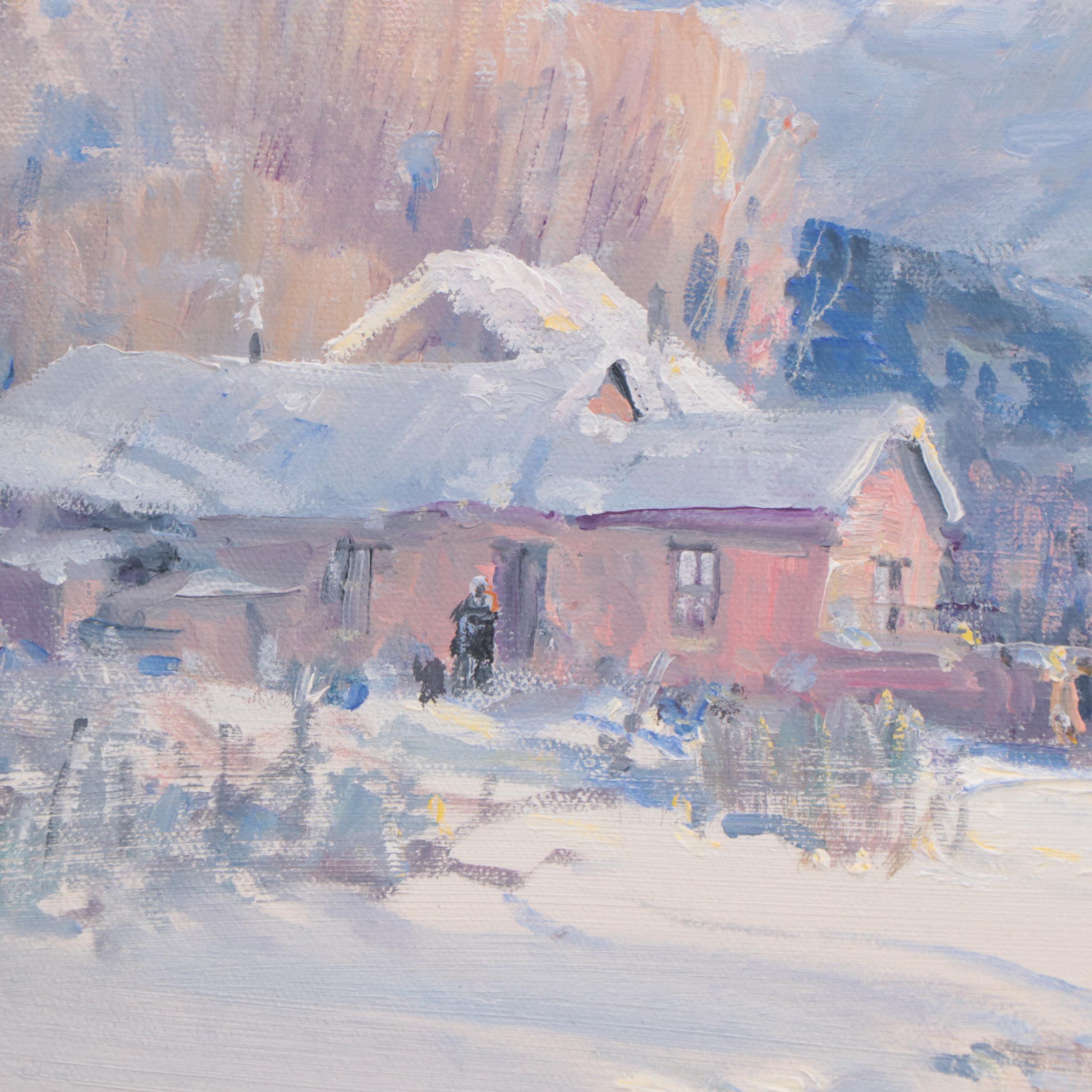 Carl J. Smith Oil Painting "Hermit's Peak Morning," Mid-Late 20th Century