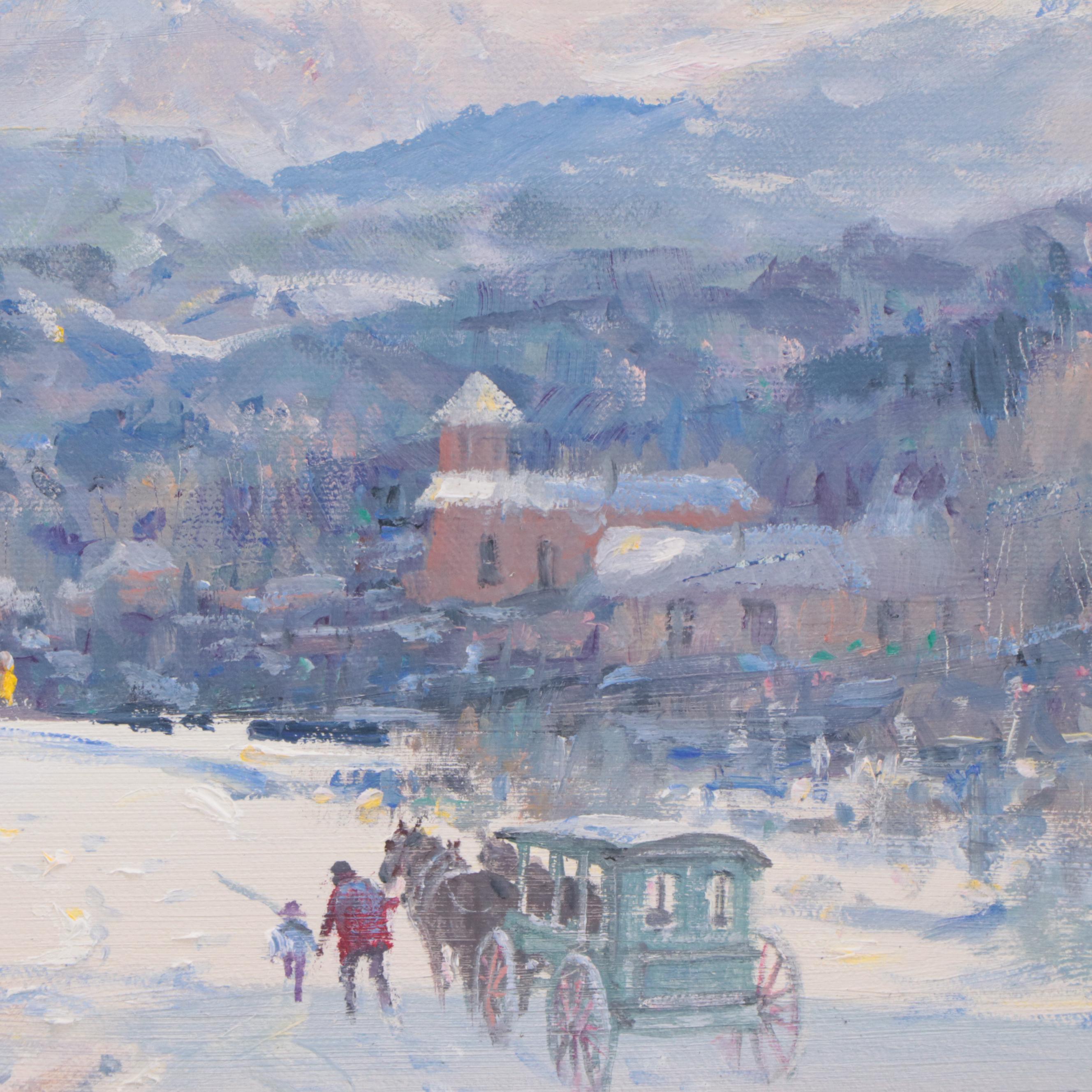 Carl J. Smith Oil Painting "Hermit's Peak Morning," Mid-Late 20th Century