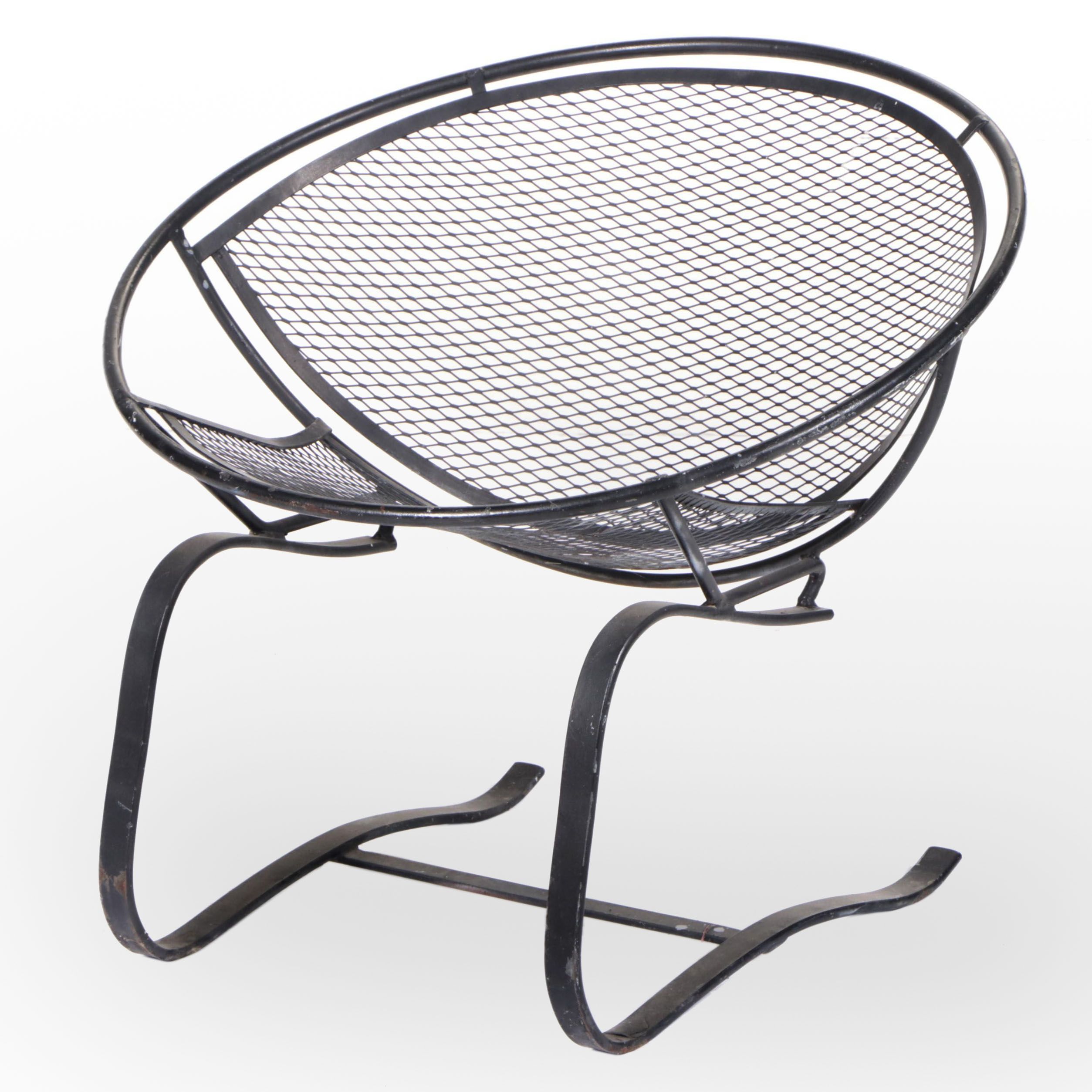 Mod "Radar" Salterini Saucer Style Metal Patio Chair