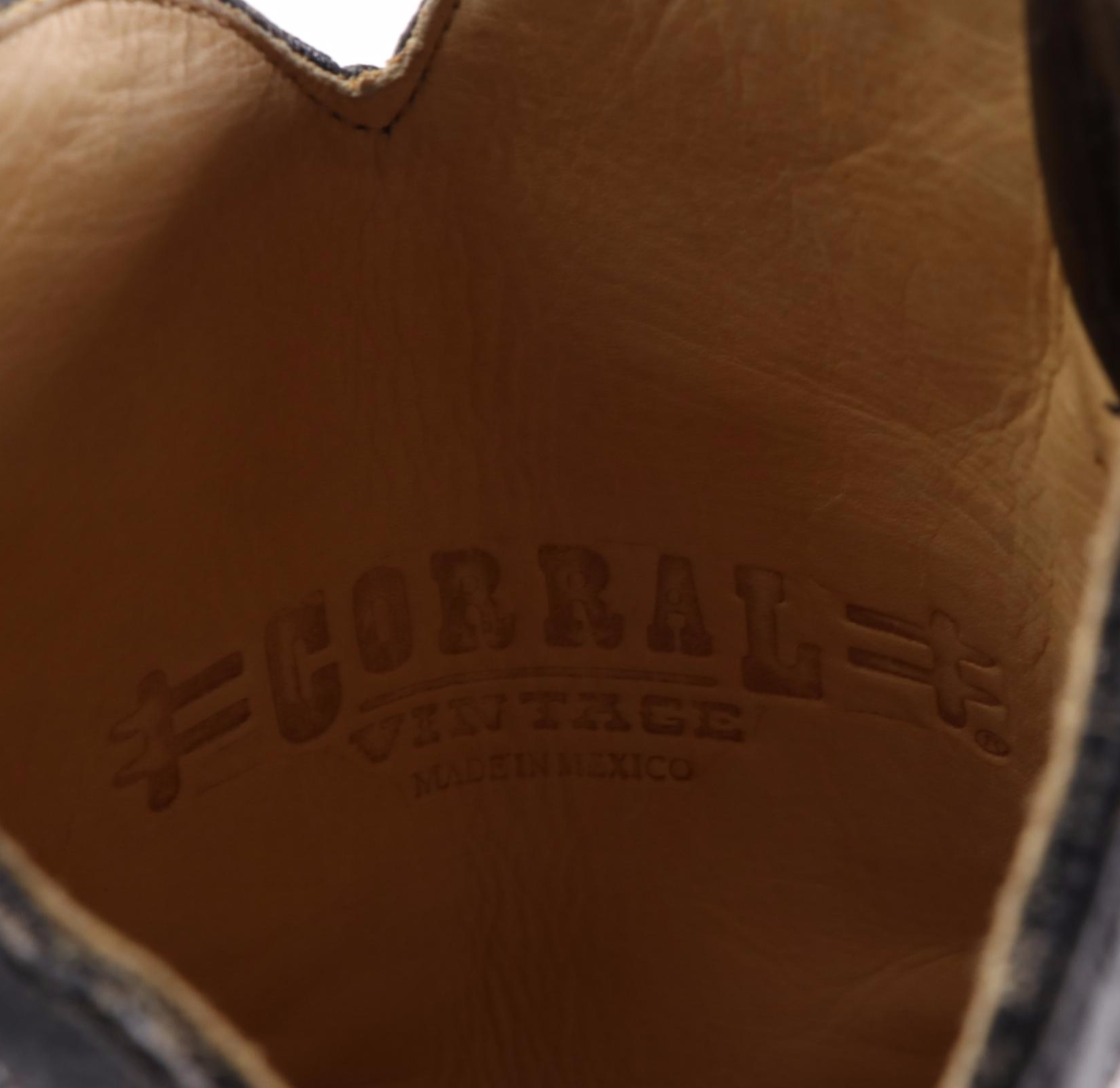 Durango and Corral Vintage Western Boots in Black/White and Teal