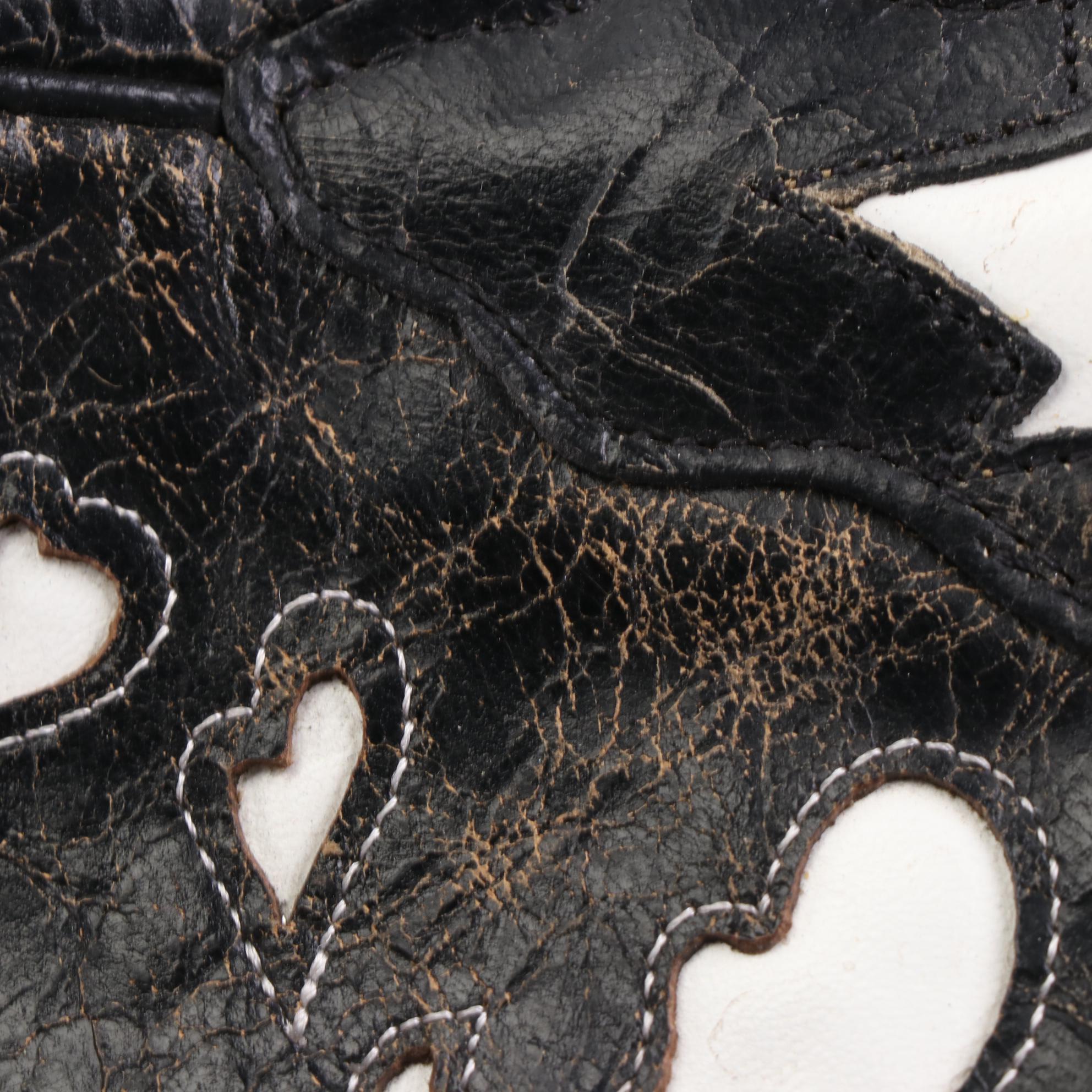 Durango and Corral Vintage Western Boots in Black/White and Teal