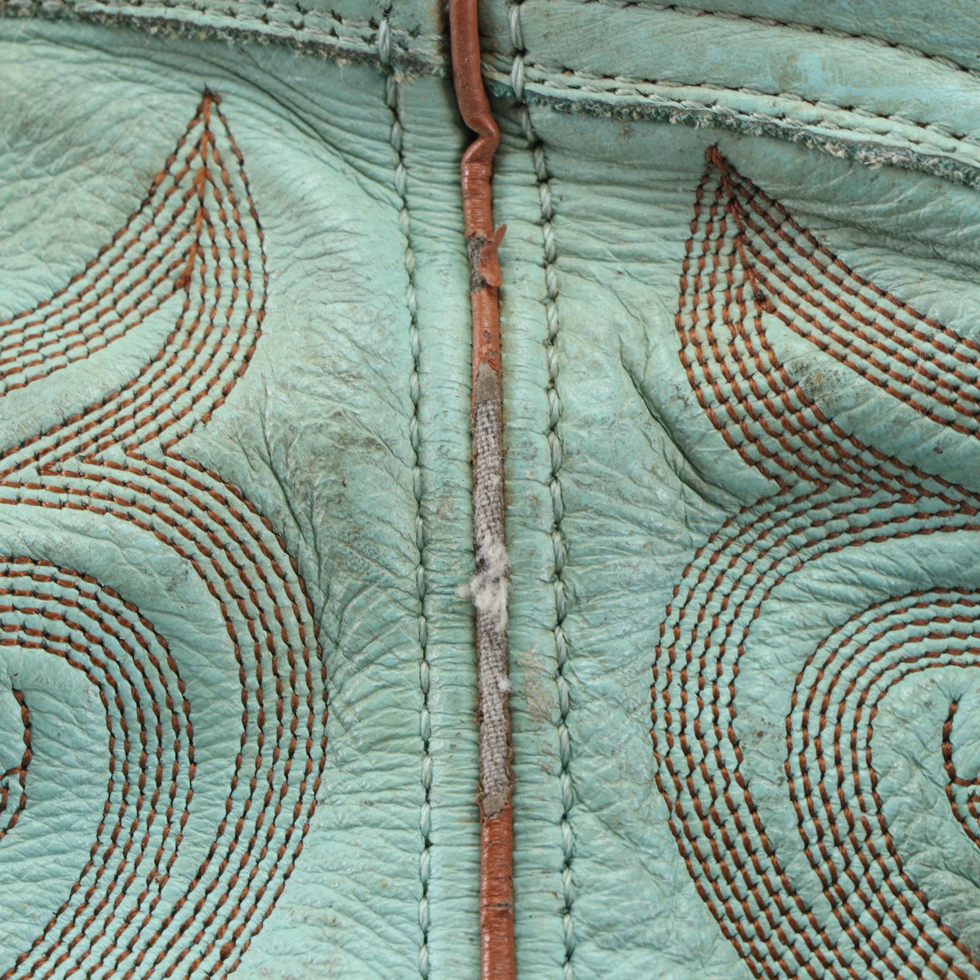 Durango and Corral Vintage Western Boots in Black/White and Teal