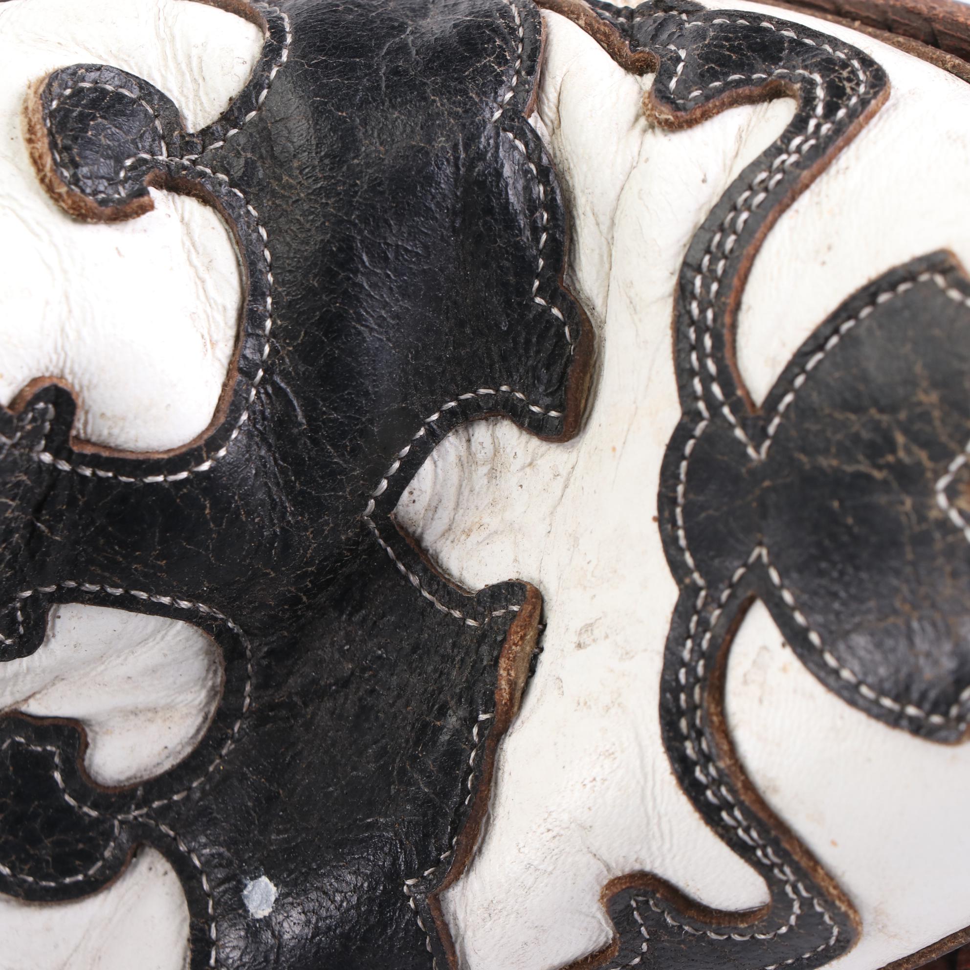 Durango and Corral Vintage Western Boots in Black/White and Teal