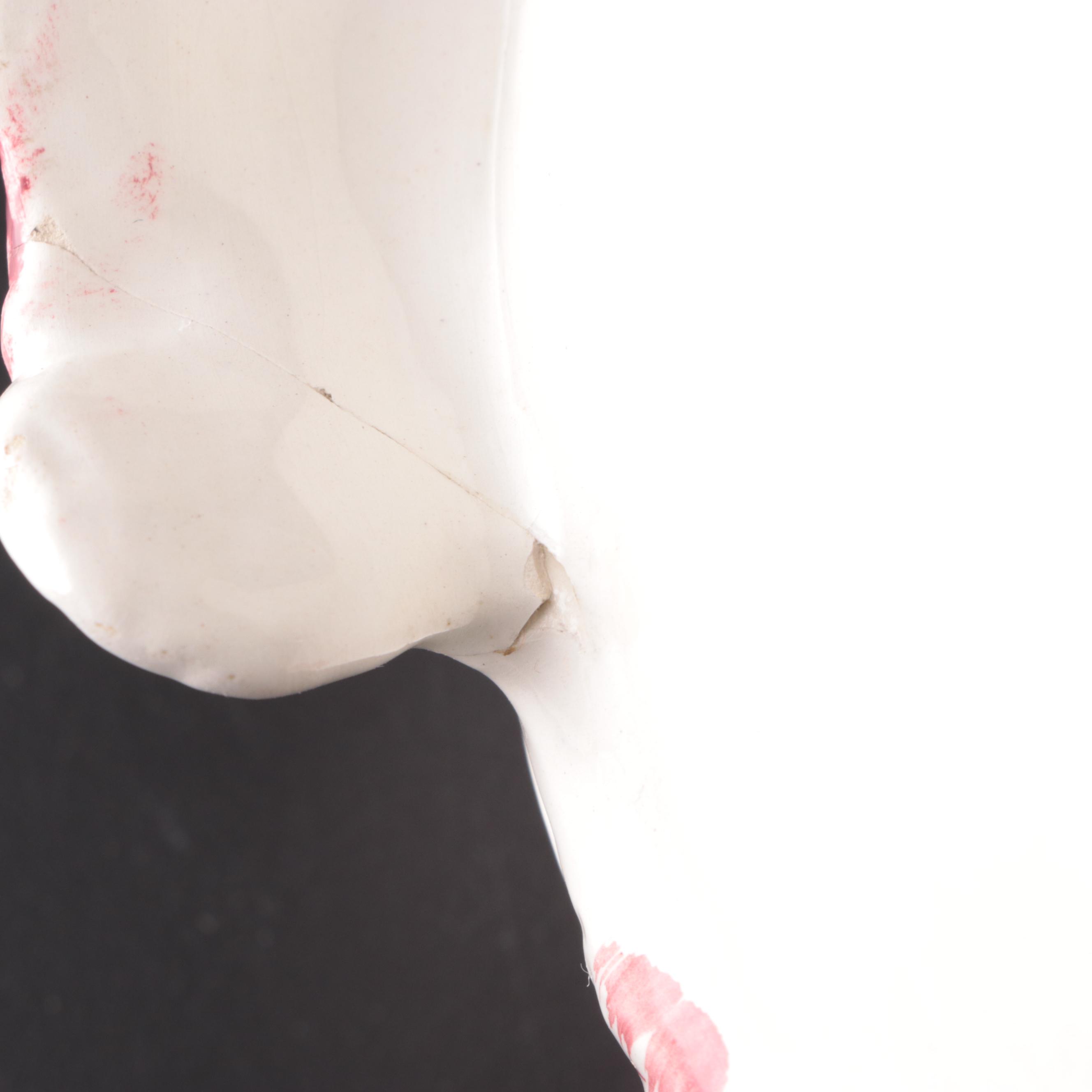 Ceramic Spittoon with Painted Snowy Scene and More