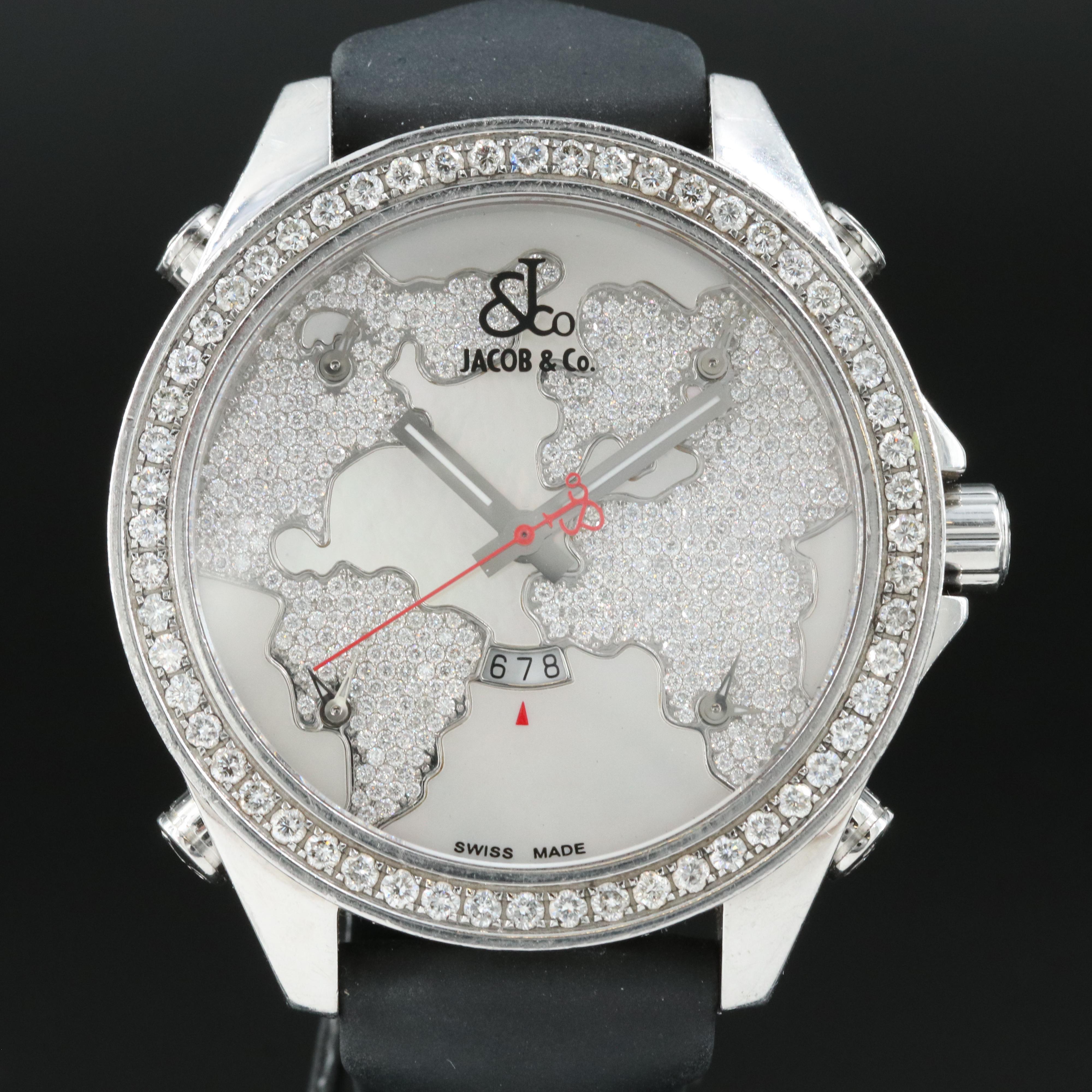 Jacob & Co. Five Time Zone Automatic 3.04 CTW Diamond Watch