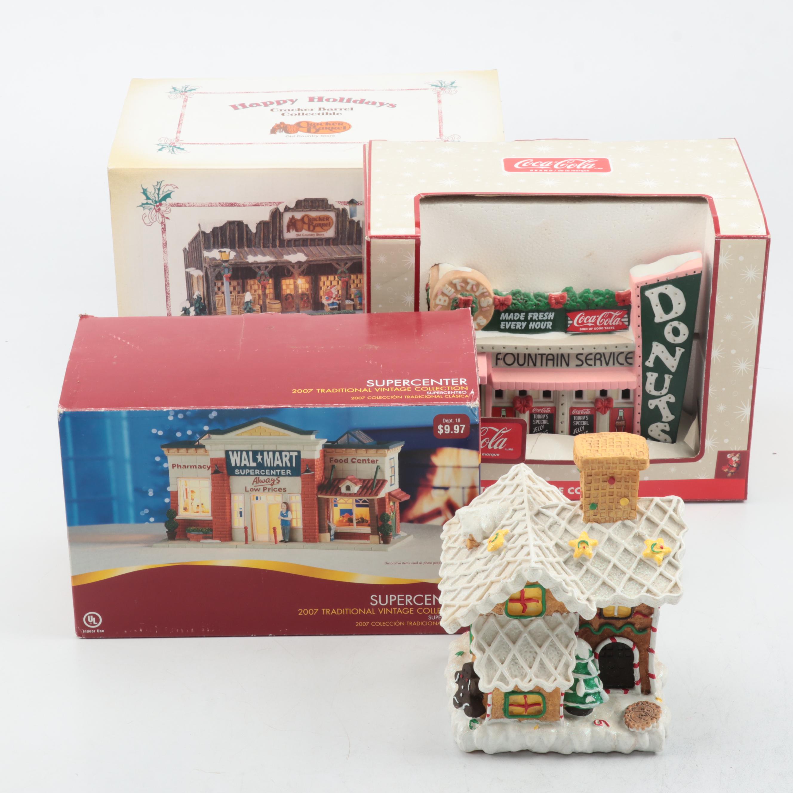 Cracker Barrel Collectible and Other Ceramic Houses