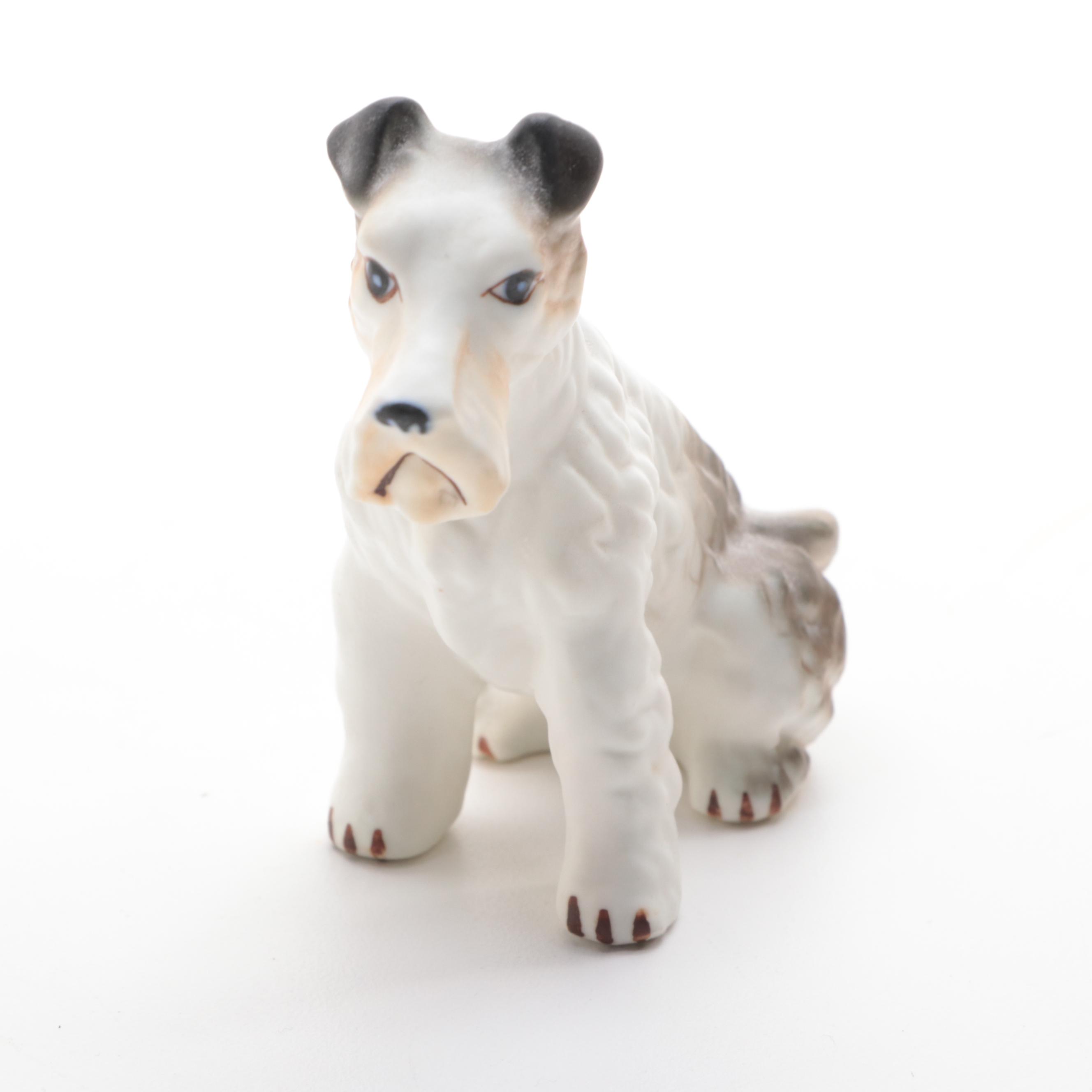 Hokutosha with Other Porcelain and Bone China Dog Figurines, Mid to Late 20th C.
