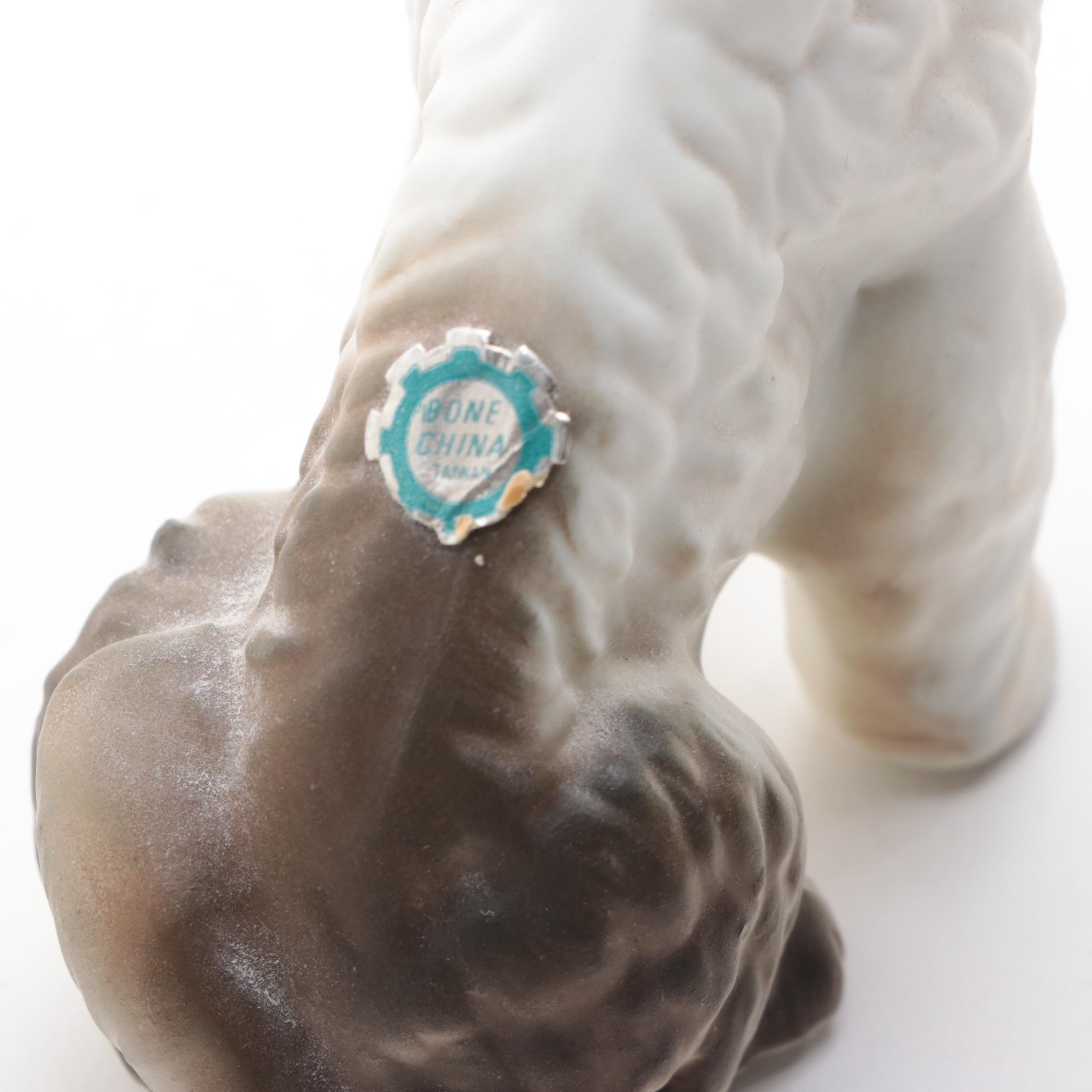 Hokutosha with Other Porcelain and Bone China Dog Figurines, Mid to Late 20th C.