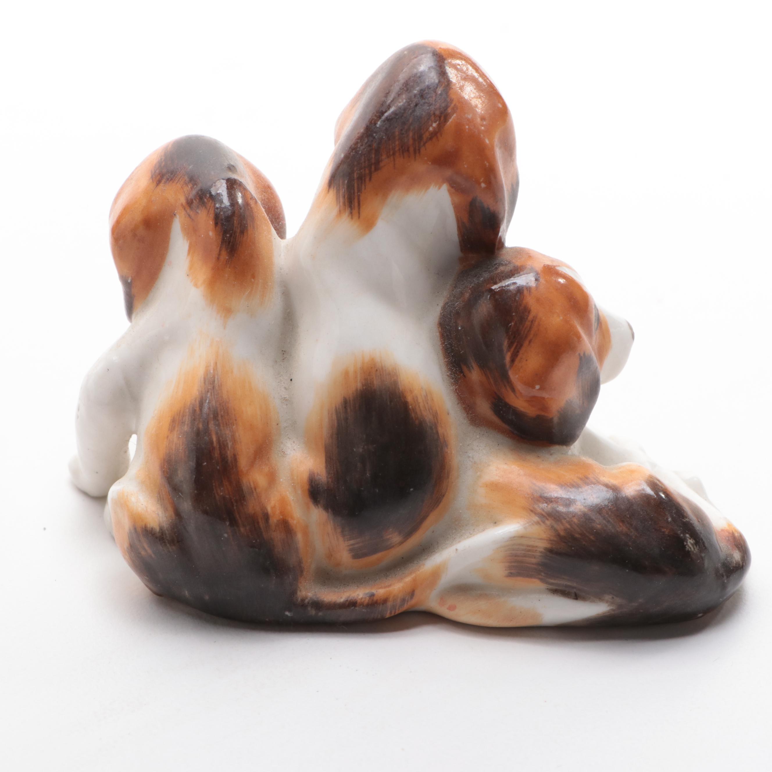 Hokutosha with Other Porcelain and Bone China Dog Figurines, Mid to Late 20th C.