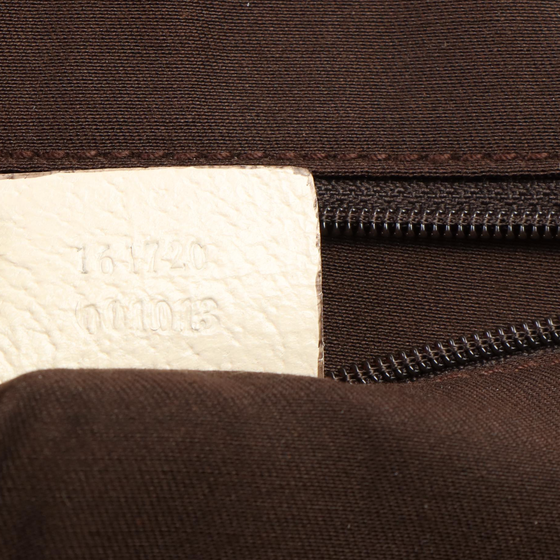 Gucci GG Princy Boston Small Handbag in GG Canvas and Cinghiale Leather