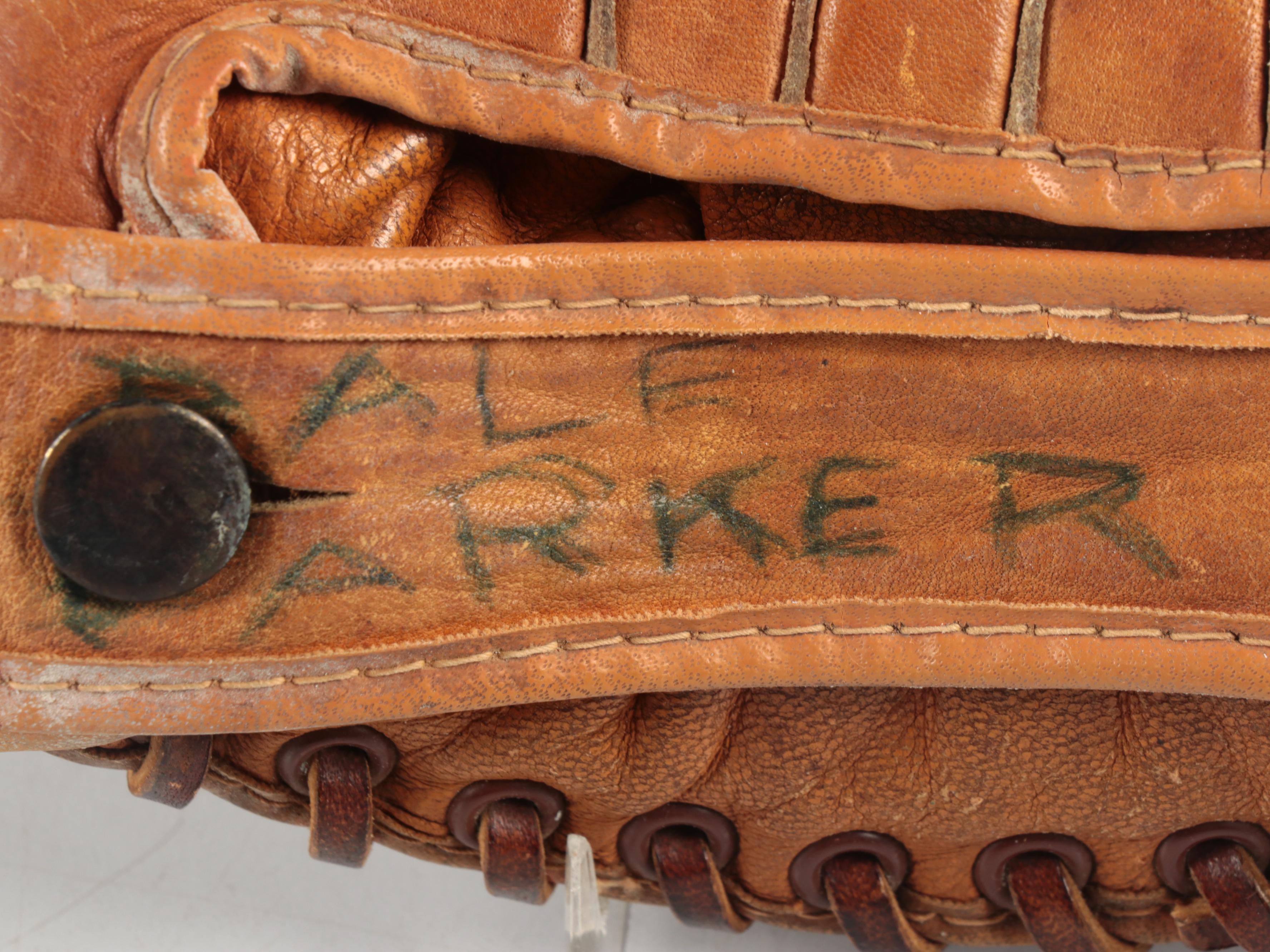 Gus Bell Signed Baseball Glove and Cincinnati Reds Display in Matted Frame