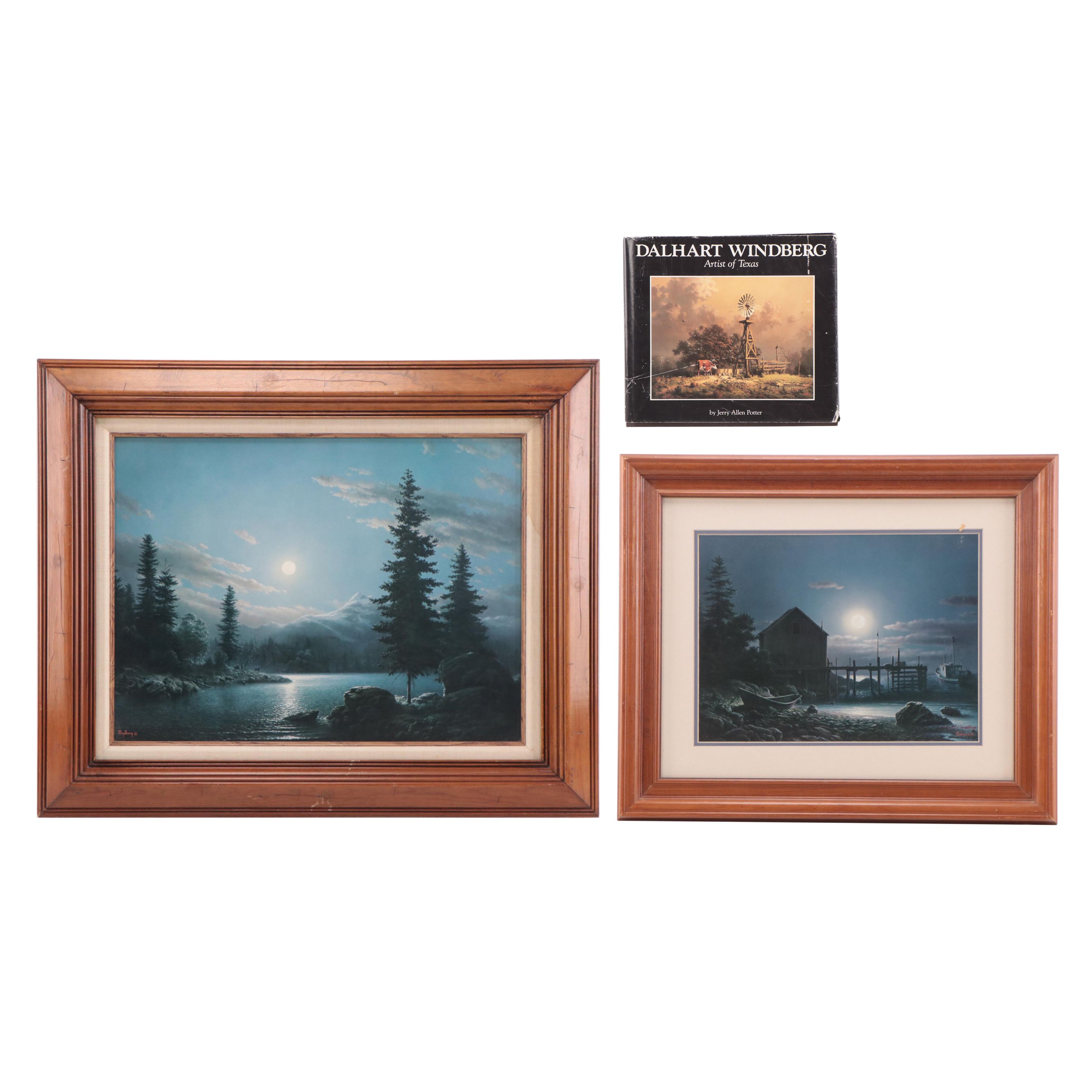 Dalhart Windberg Offset Lithographs and Signed Book, Late 20th Century