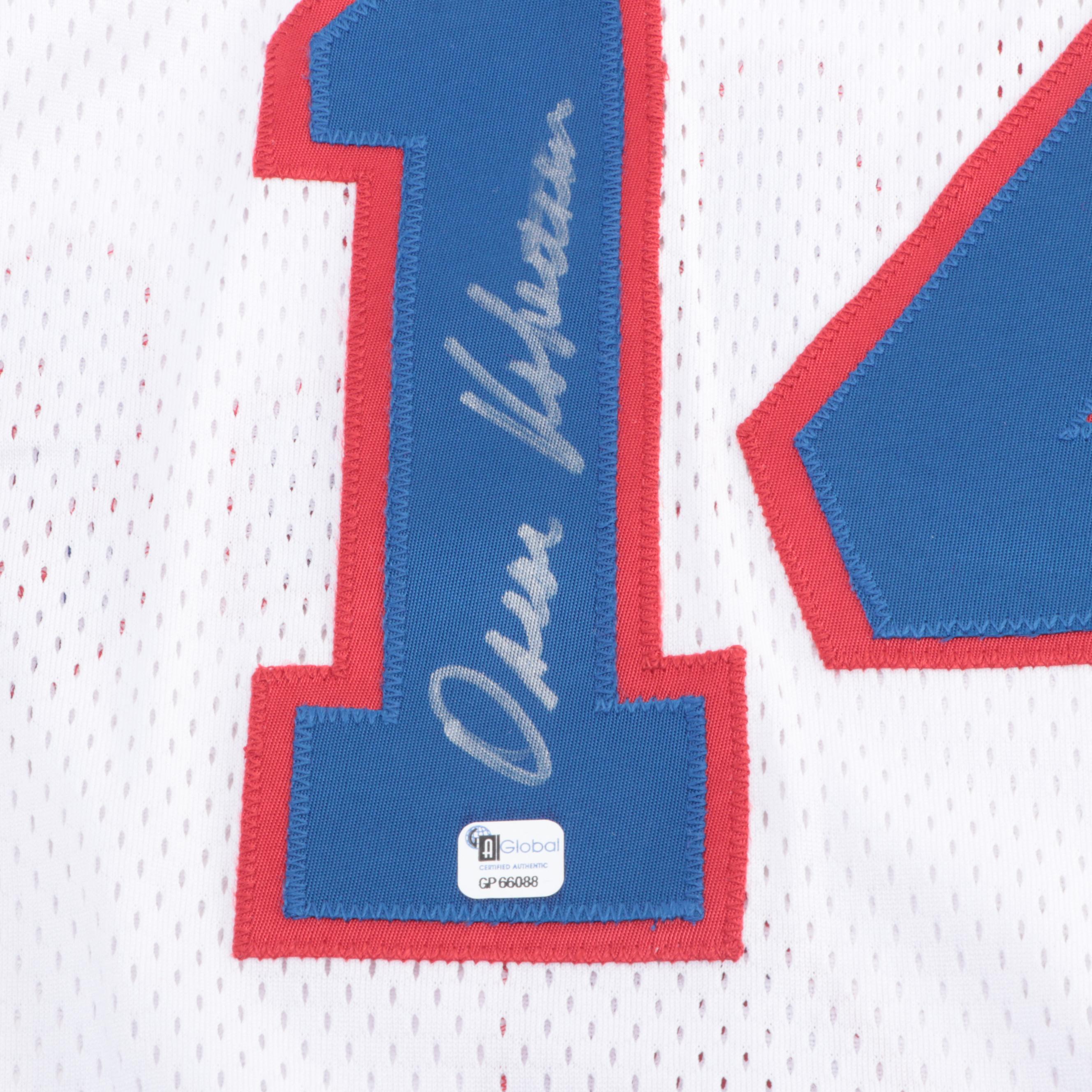 Oscar Robertson Signed Cincinnati Royals Jersey with Sports Impressions Figurine