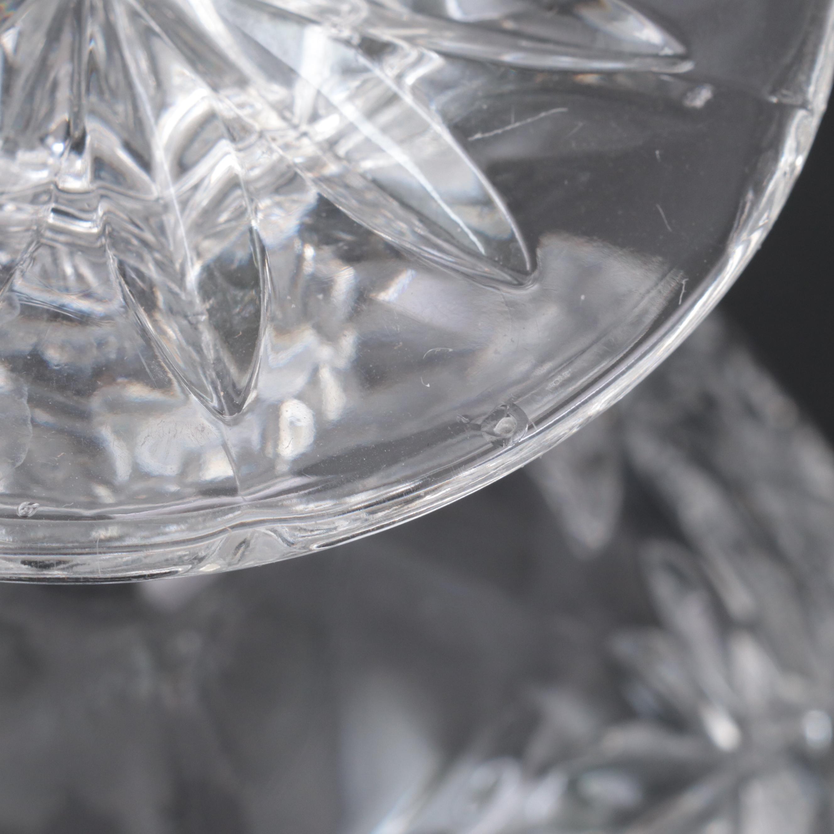 Pressed Glass Candy Dish, Vase, and Tray
