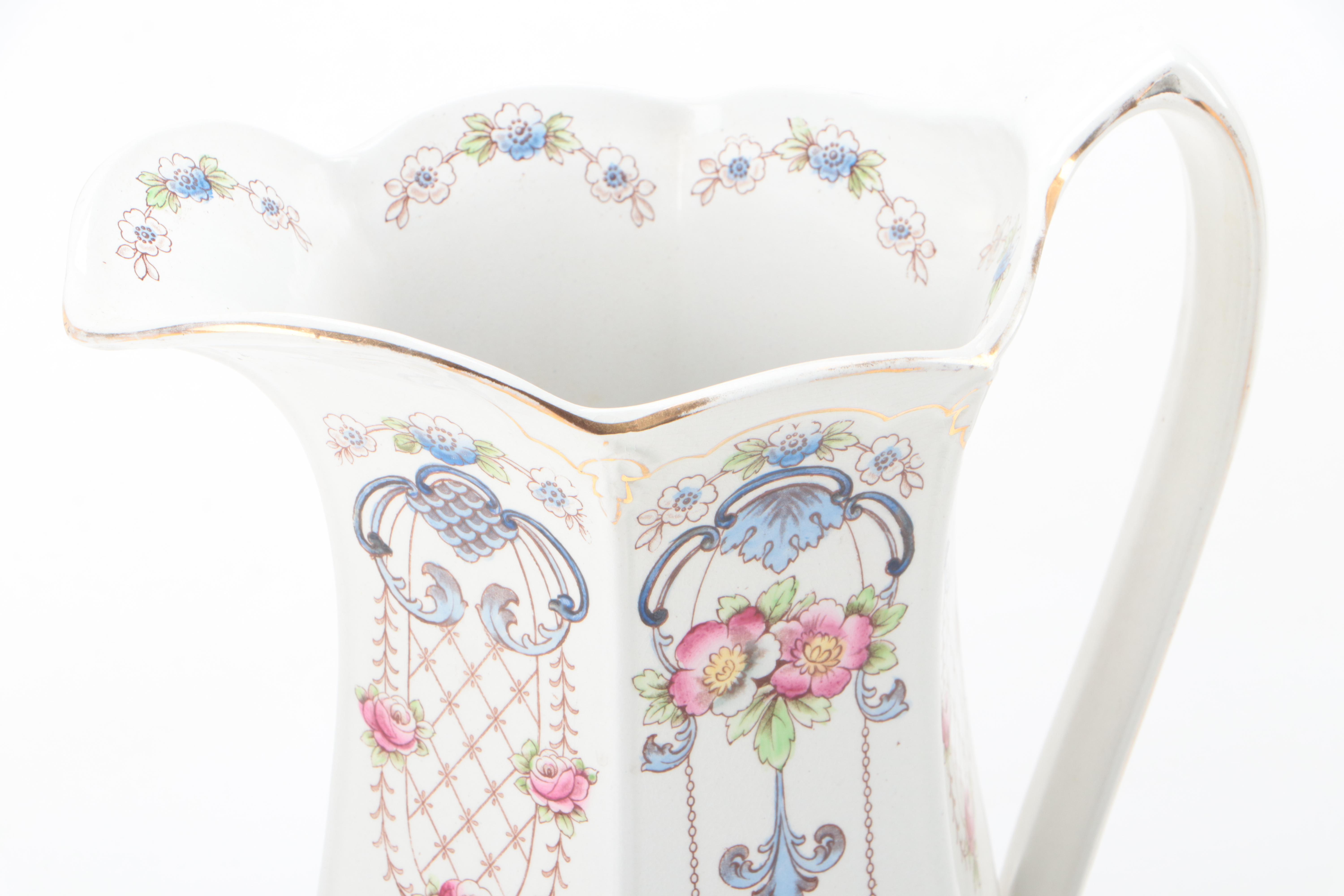 Ford & Sons Ltd Burslem Pottery Pitcher and Basin