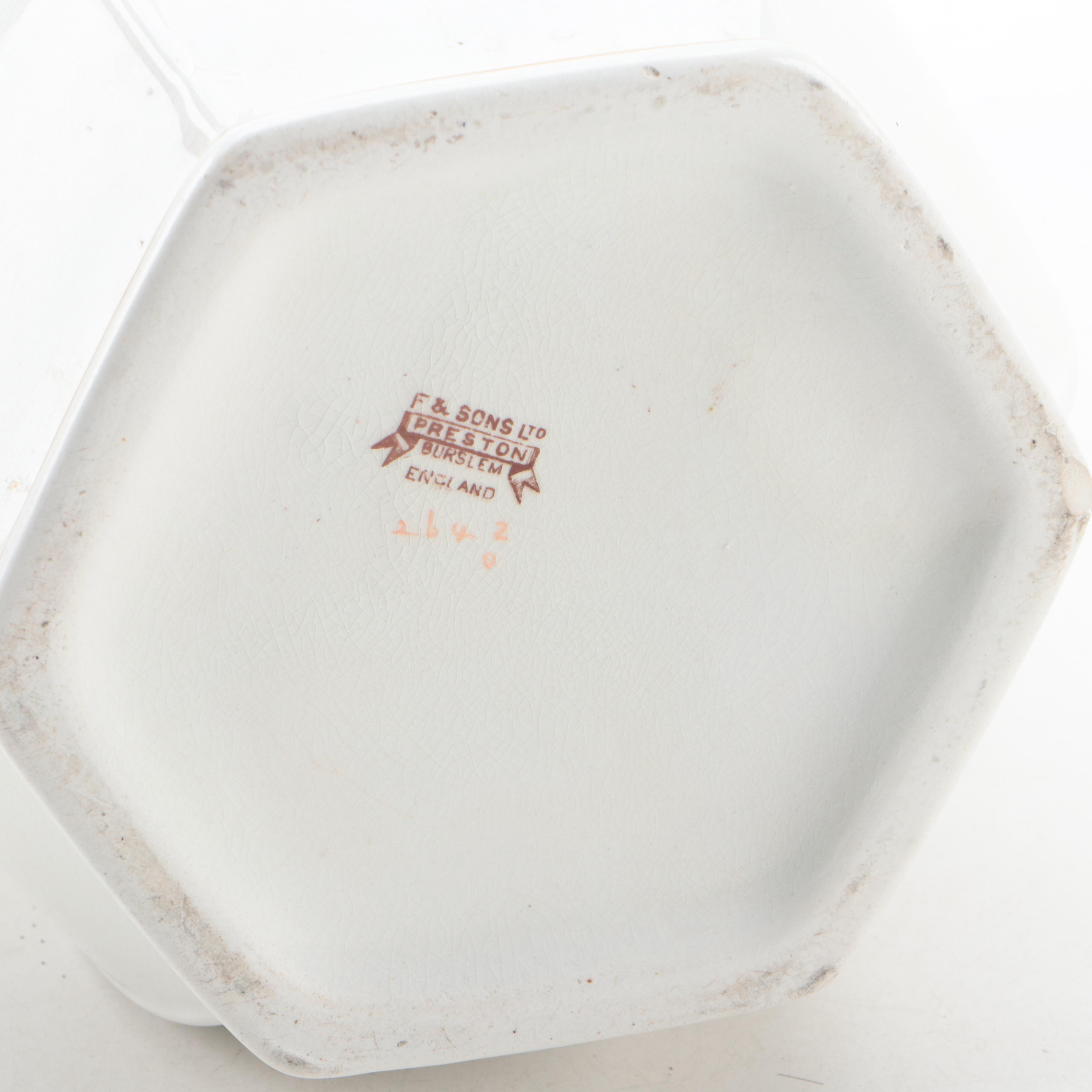 Ford & Sons Ltd Burslem Pottery Pitcher and Basin