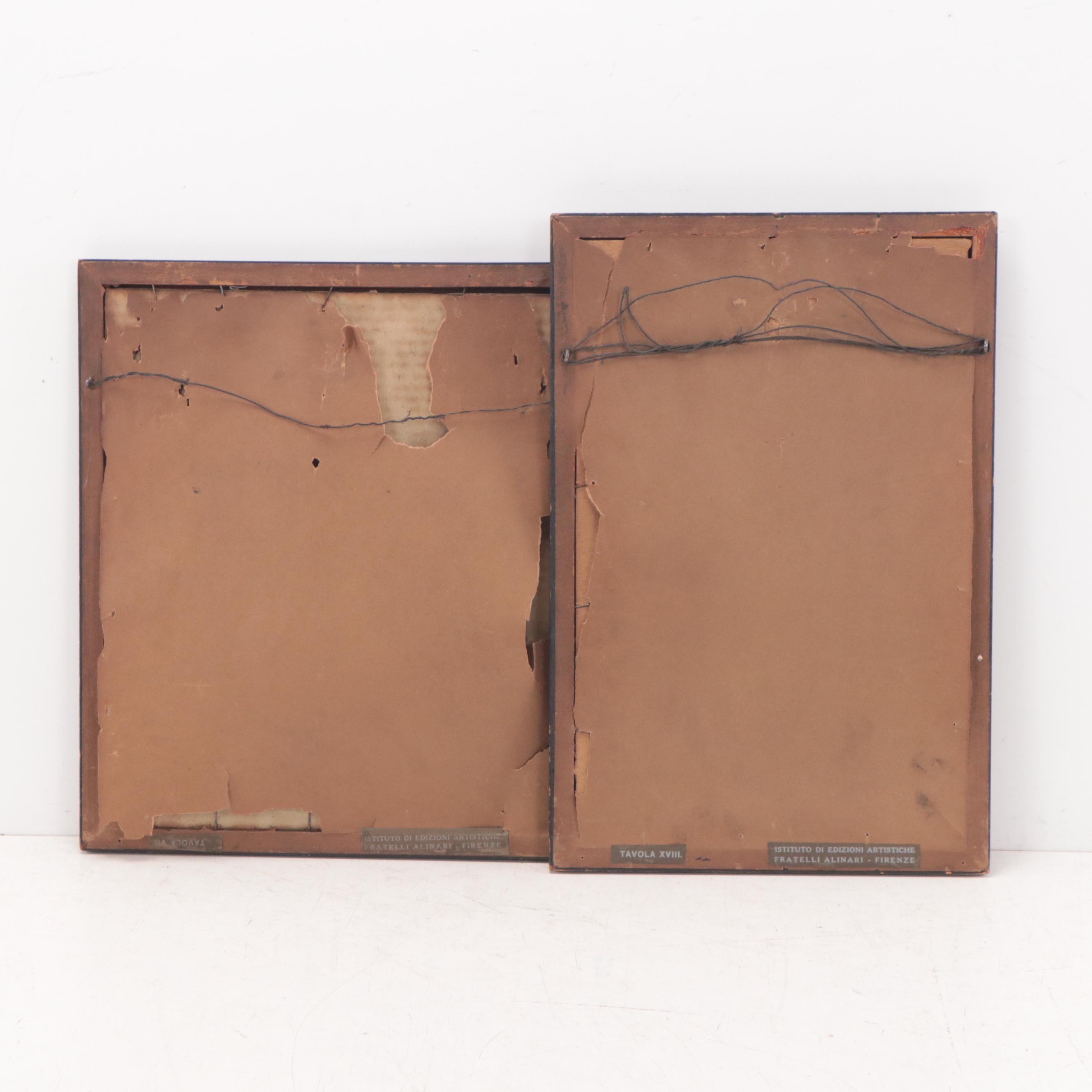 Collotypes After Michelangelo of Figure Studies Including "The Virgin Annuciate"