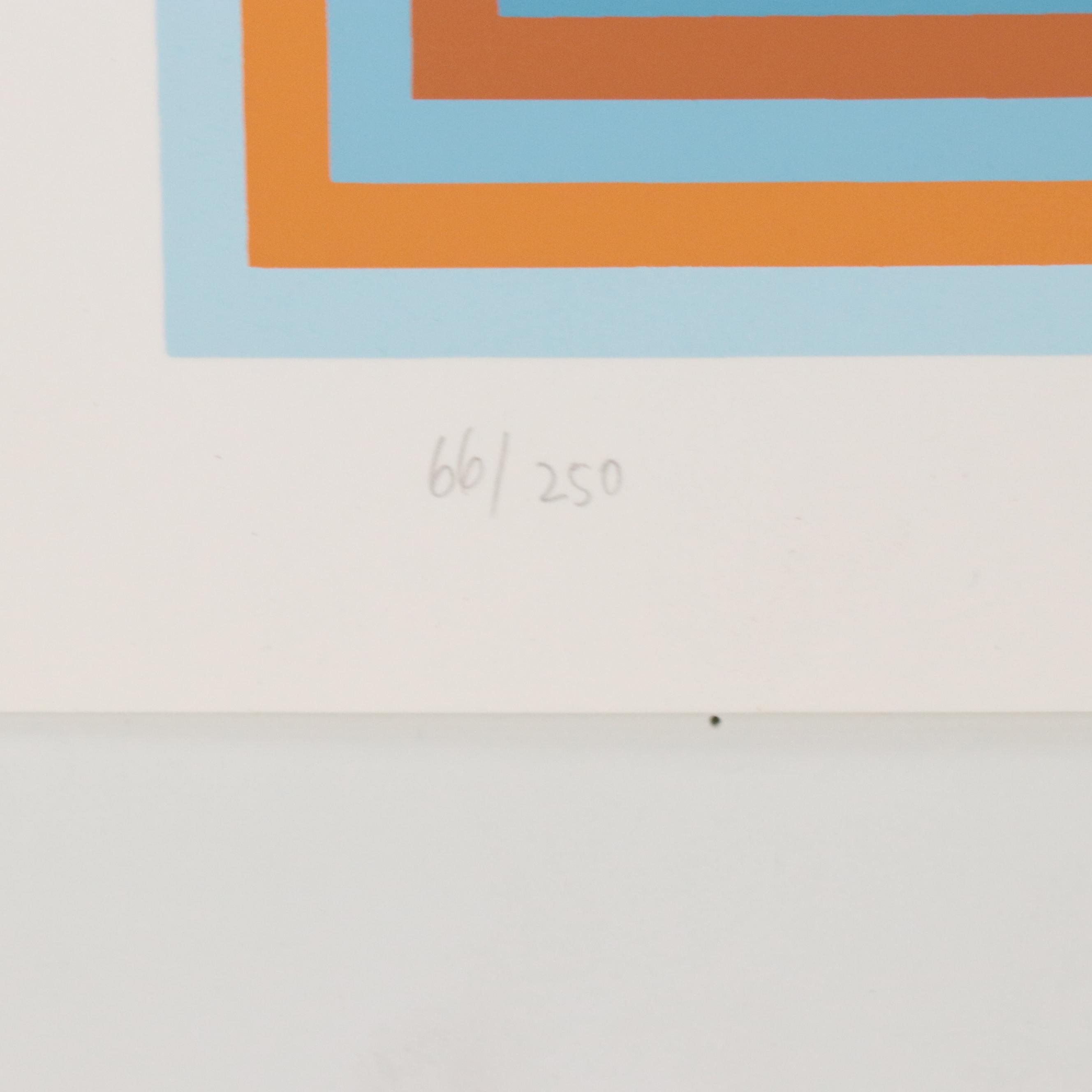 Jurgen Peters Op Art Serigraph "Pyramidal Contrast," 1981